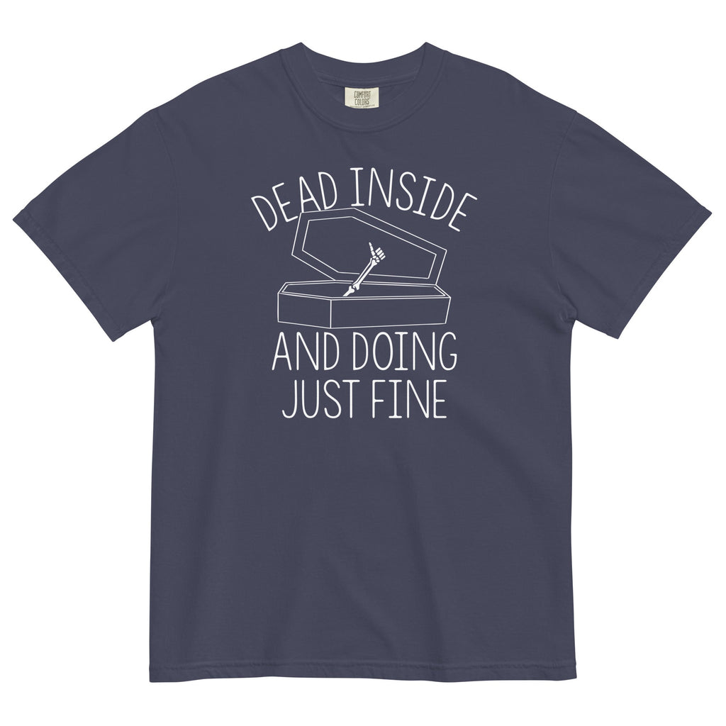 Dead Inside And Doing Fine Men's Relaxed Fit Tee Hoodie, Sweatshirt | CoreVibeTees.com (Image 2)