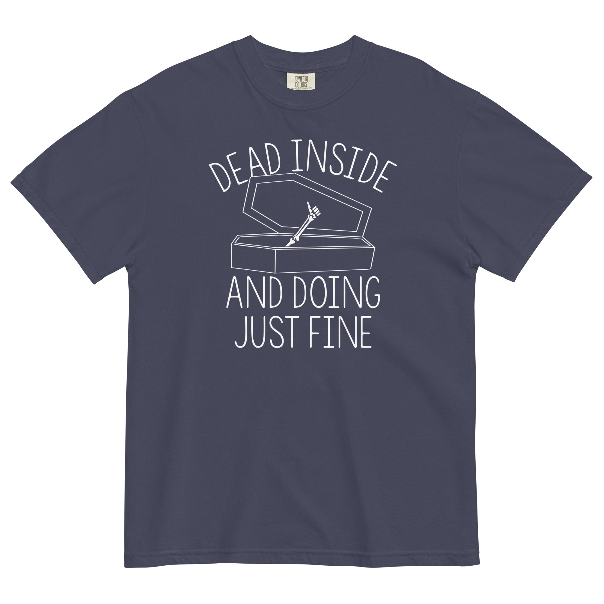 Dead Inside And Doing Fine Men's Relaxed Fit Tee Hoodie, Sweatshirt | CoreVibeTees.com (Image 2)