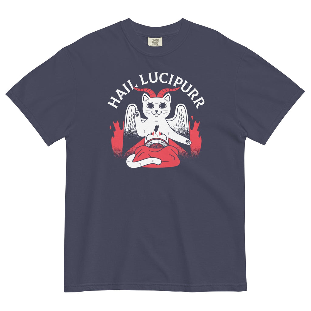 Hail Lucipurr Men's Relaxed Fit Tee Hoodie, Sweatshirt | CoreVibeTees.com (Image 2)