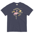 Flamingo With It Men's Relaxed Fit Tee Hoodie, Sweatshirt | CoreVibeTees.com (Image 1)