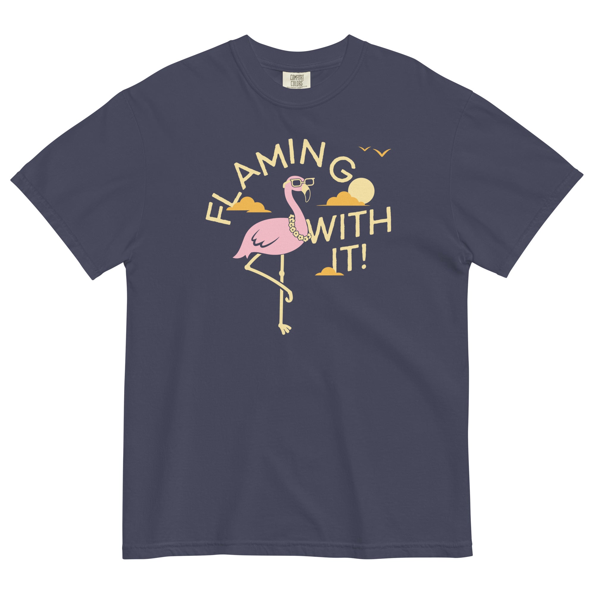 Flamingo With It Men's Relaxed Fit Tee Hoodie, Sweatshirt | CoreVibeTees.com (Image 1)