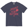 Just A Bit Outside Men's Relaxed Fit Tee Hoodie, Sweatshirt | CoreVibeTees.com (Image 1)