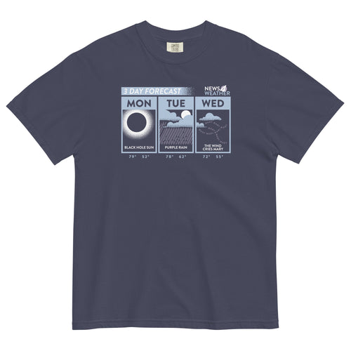 3 Day Forecast Men's Relaxed Fit Tee Hoodie, Sweatshirt | CoreVibeTees.com (Image 2)