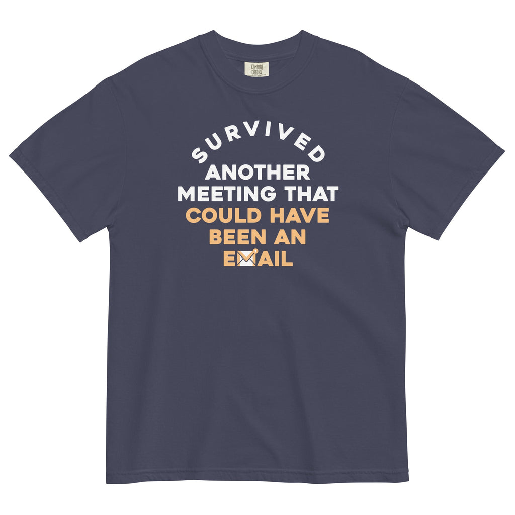 Survived Another Meeting Men's Relaxed Fit Tee Hoodie, Sweatshirt | CoreVibeTees.com (Image 2)
