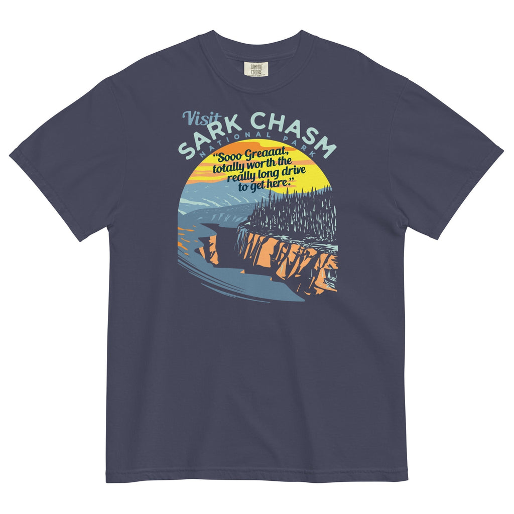 Visit Sark Chasm Men's Relaxed Fit Tee Hoodie, Sweatshirt | CoreVibeTees.com (Image 1)