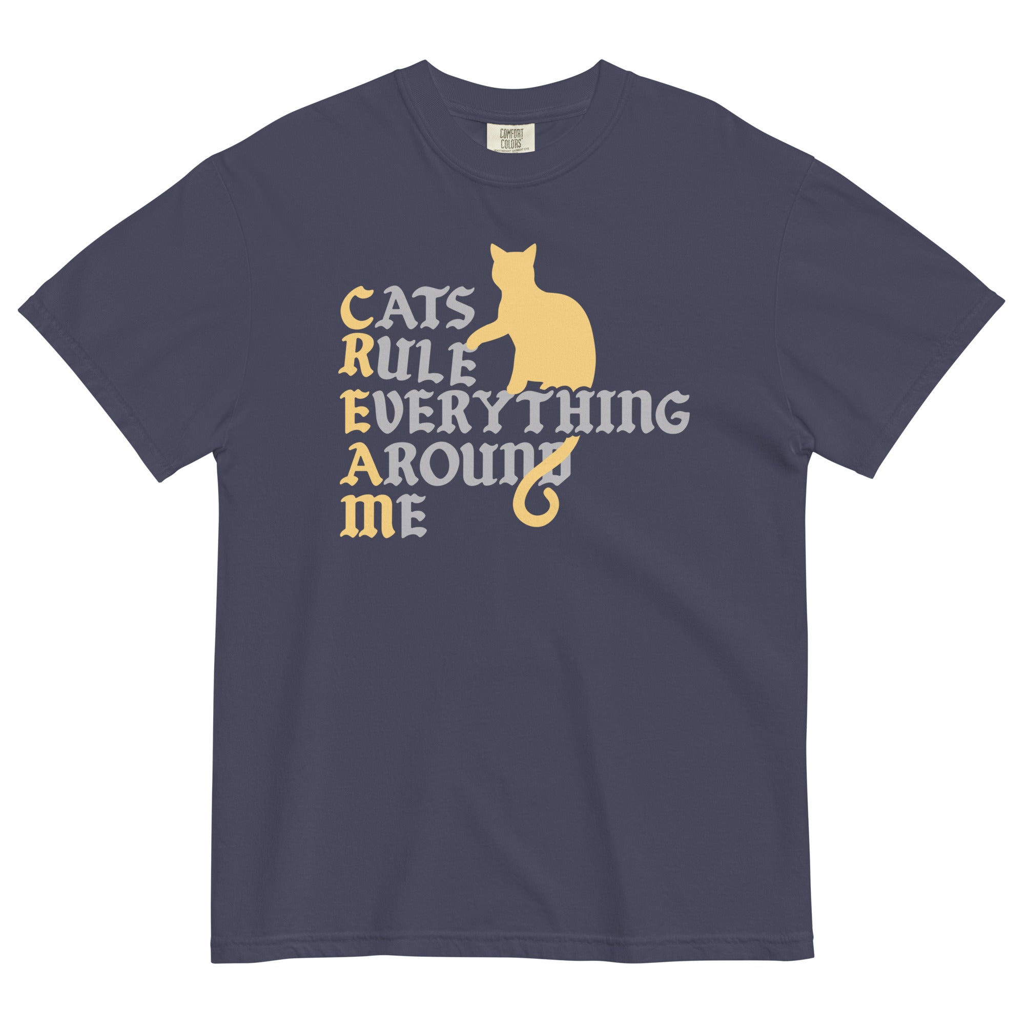 Cats Rule Everything Around Me Men's Relaxed Fit Tee Hoodie, Sweatshirt | CoreVibeTees.com (Image 3)