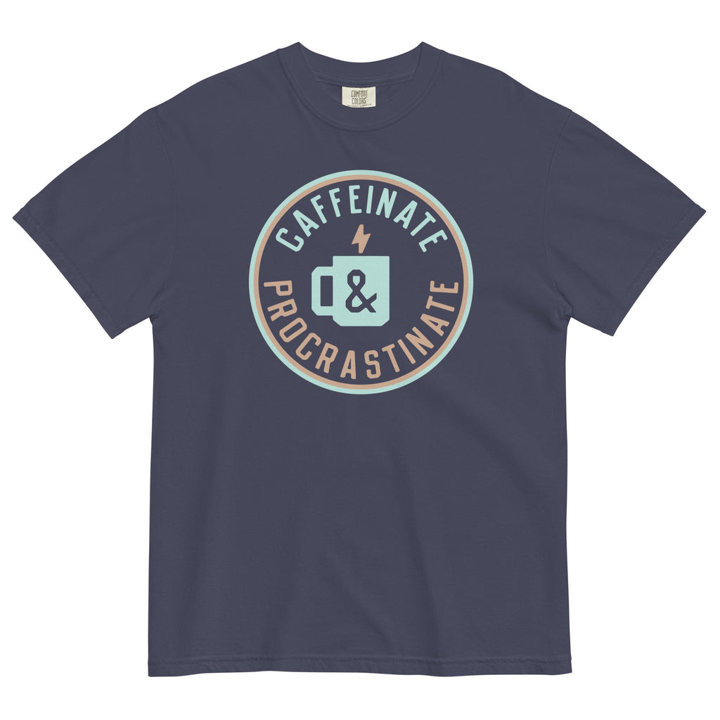 Caffeinate And Procrastinate Men's Relaxed Fit Tee Hoodie, Sweatshirt | CoreVibeTees.com (Image 2)