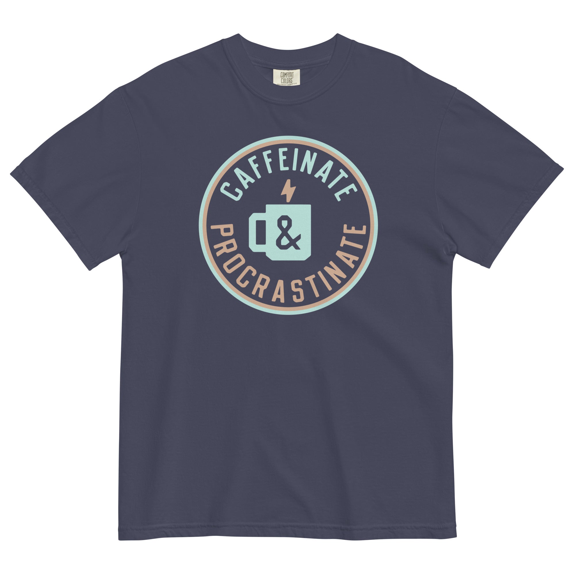 Caffeinate And Procrastinate Men's Relaxed Fit Tee Hoodie, Sweatshirt | CoreVibeTees.com (Image 2)