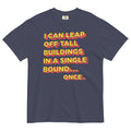 Tall Buildings In A Single Bound Men's Relaxed Fit Tee Hoodie, Sweatshirt | CoreVibeTees.com (Image 1)