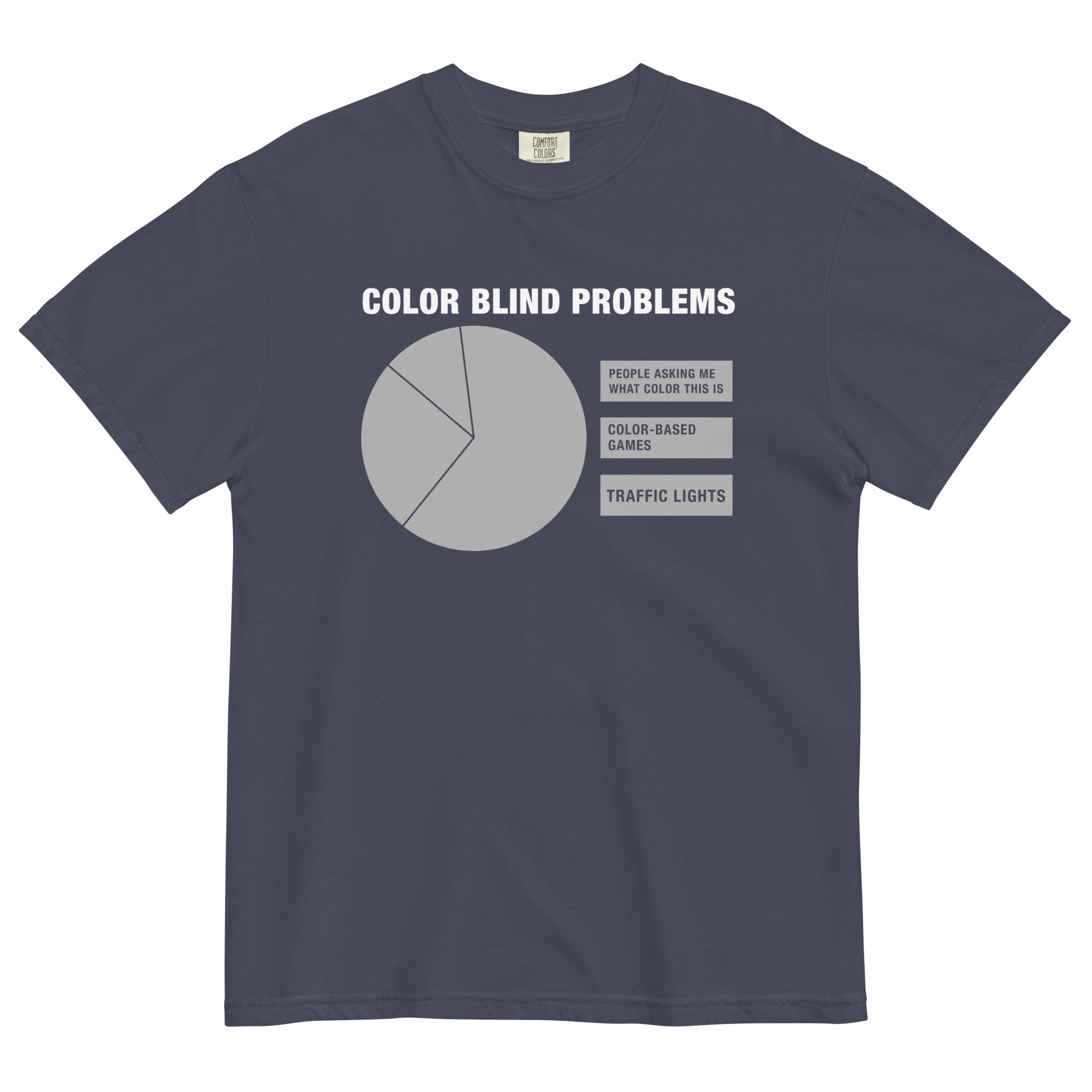 Color Blind Problems Men's Relaxed Fit Tee Hoodie, Sweatshirt | CoreVibeTees.com (Image 1)