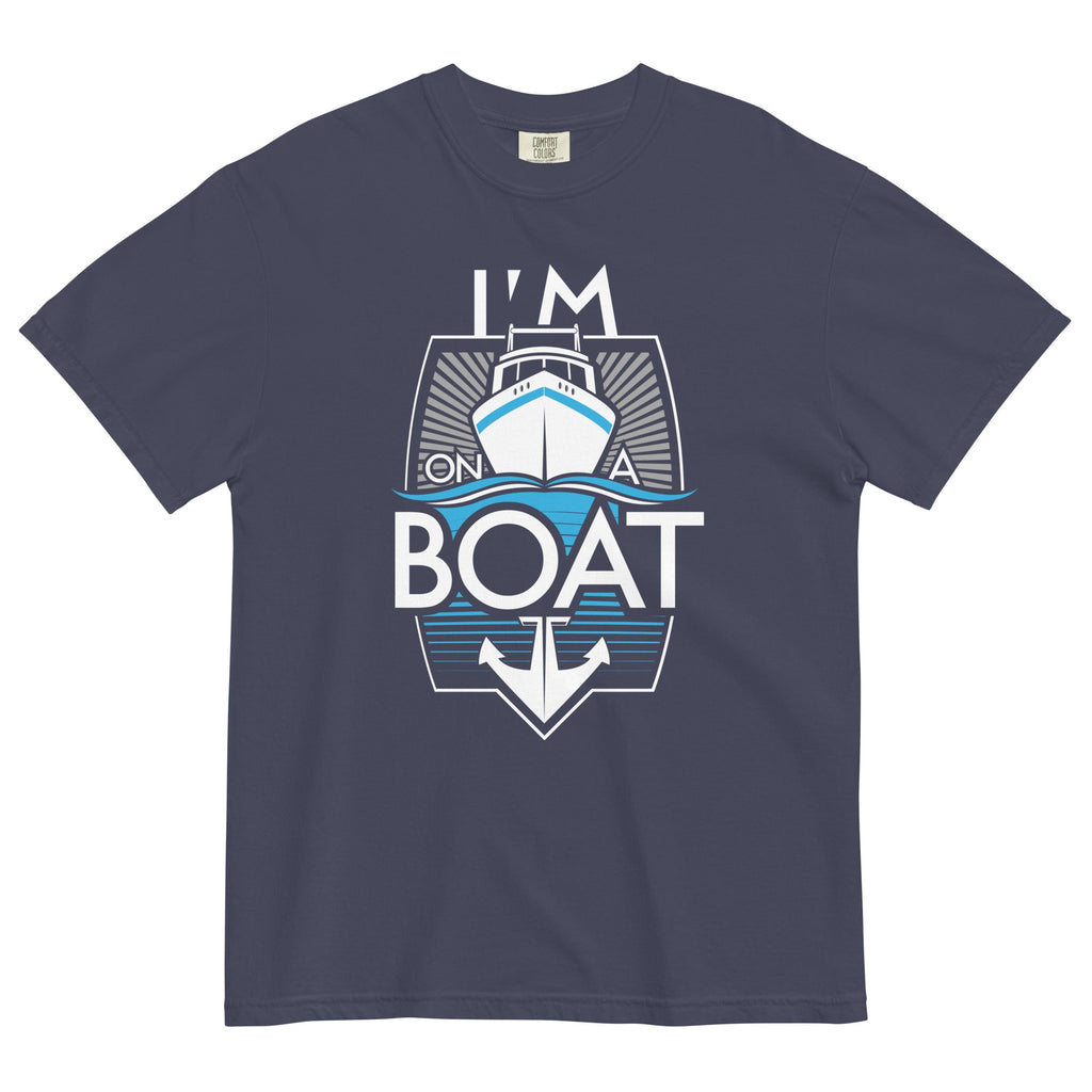I'm On A Boat Men's Relaxed Fit Tee Hoodie, Sweatshirt | CoreVibeTees.com (Image 1)