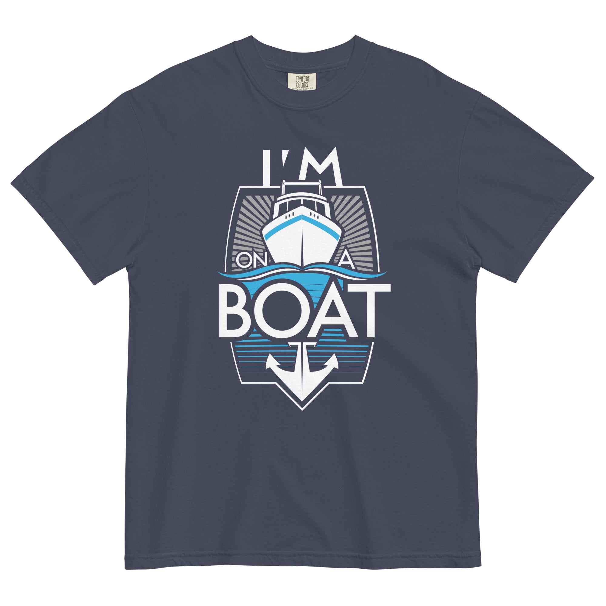 I'm On A Boat Men's Relaxed Fit Tee Hoodie, Sweatshirt | CoreVibeTees.com (Image 1)