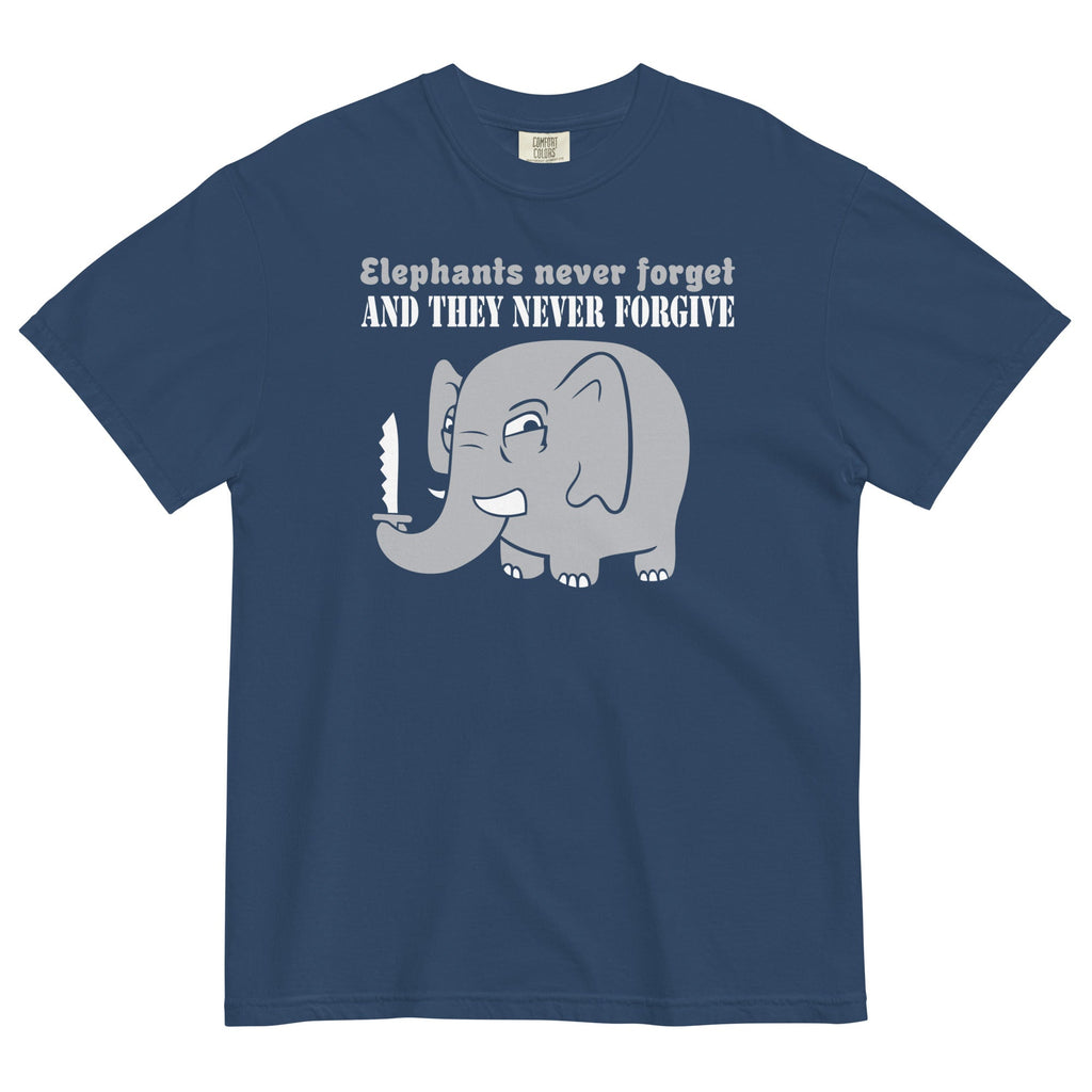 Elephants Never Forgive Men's Relaxed Fit Tee Hoodie, Sweatshirt | CoreVibeTees.com (Image 1)