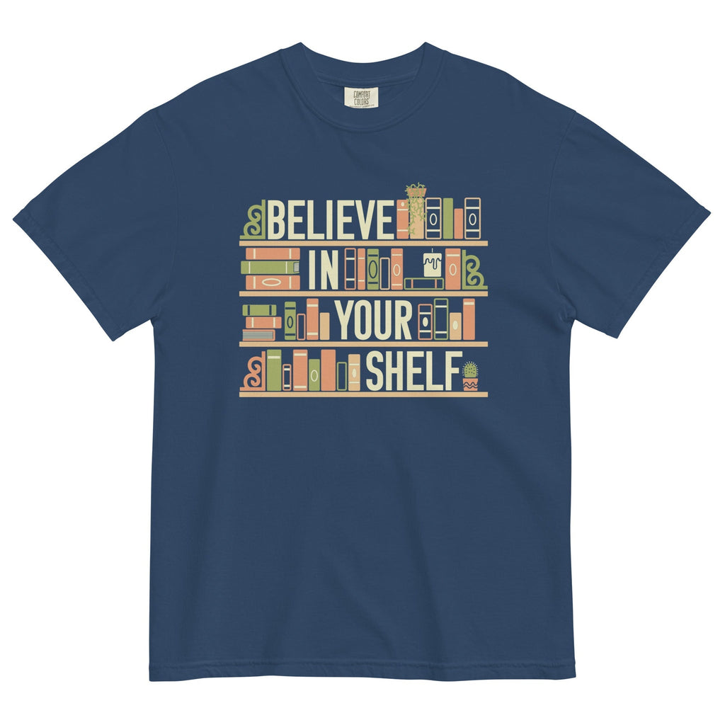 Believe In Your Shelf Men's Relaxed Fit Tee Hoodie, Sweatshirt | CoreVibeTees.com (Image 2)