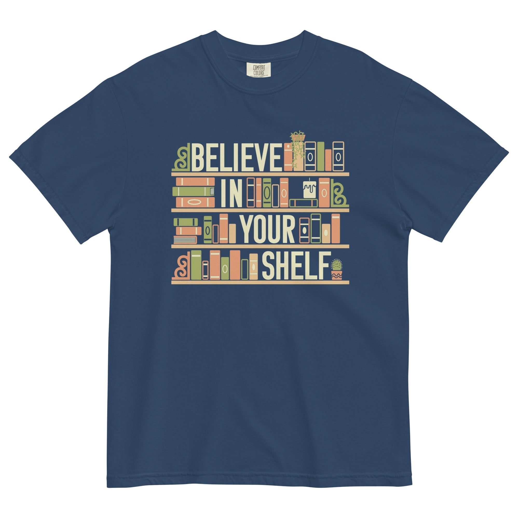 Believe In Your Shelf Men's Relaxed Fit Tee Hoodie, Sweatshirt | CoreVibeTees.com (Image 2)