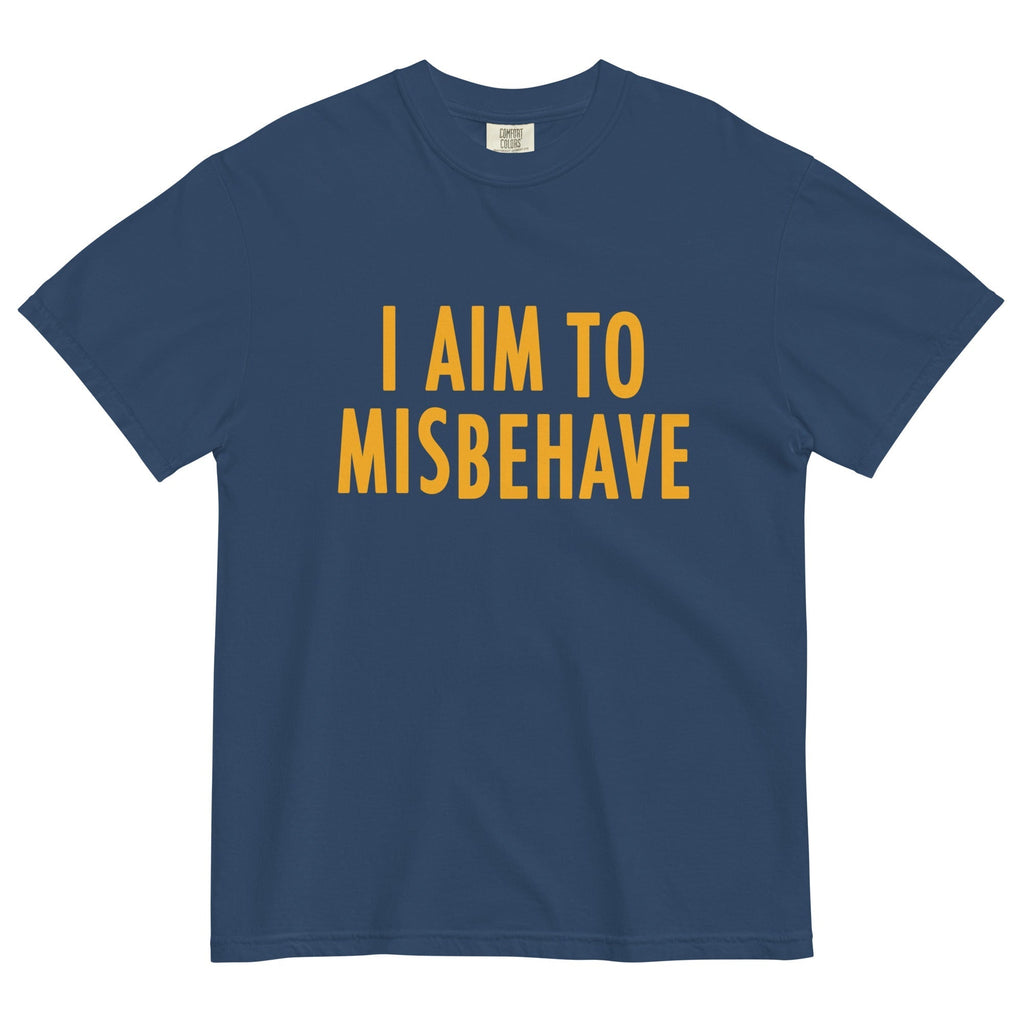 I Aim To Misbehave Men's Relaxed Fit Tee Hoodie, Sweatshirt | CoreVibeTees.com (Image 1)