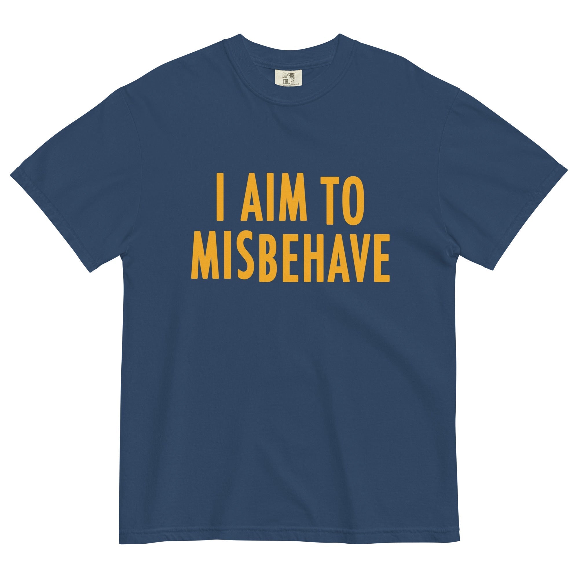 I Aim To Misbehave Men's Relaxed Fit Tee Hoodie, Sweatshirt | CoreVibeTees.com (Image 1)