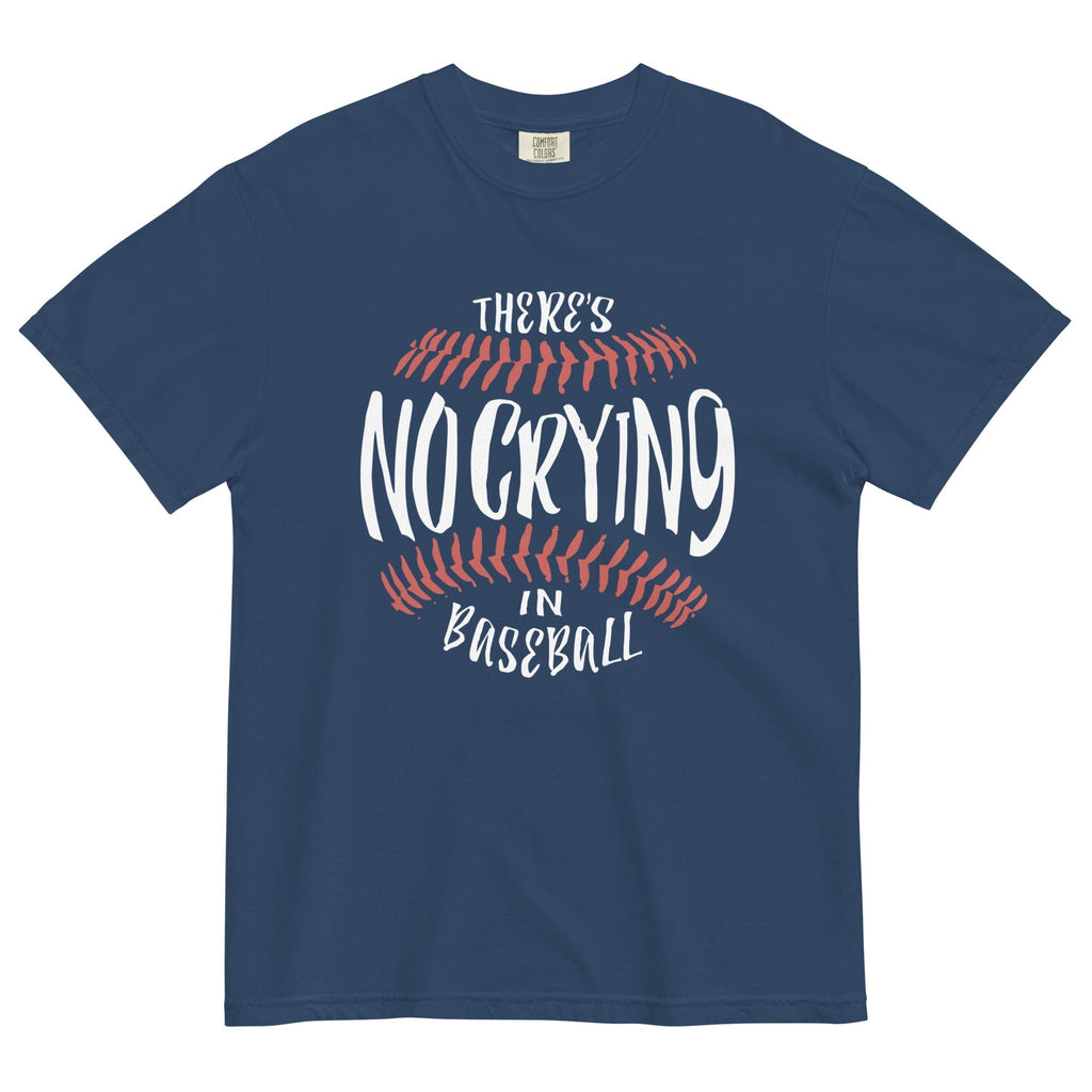 There's No Crying In Baseball Men's Relaxed Fit Tee Hoodie, Sweatshirt | CoreVibeTees.com (Image 3)