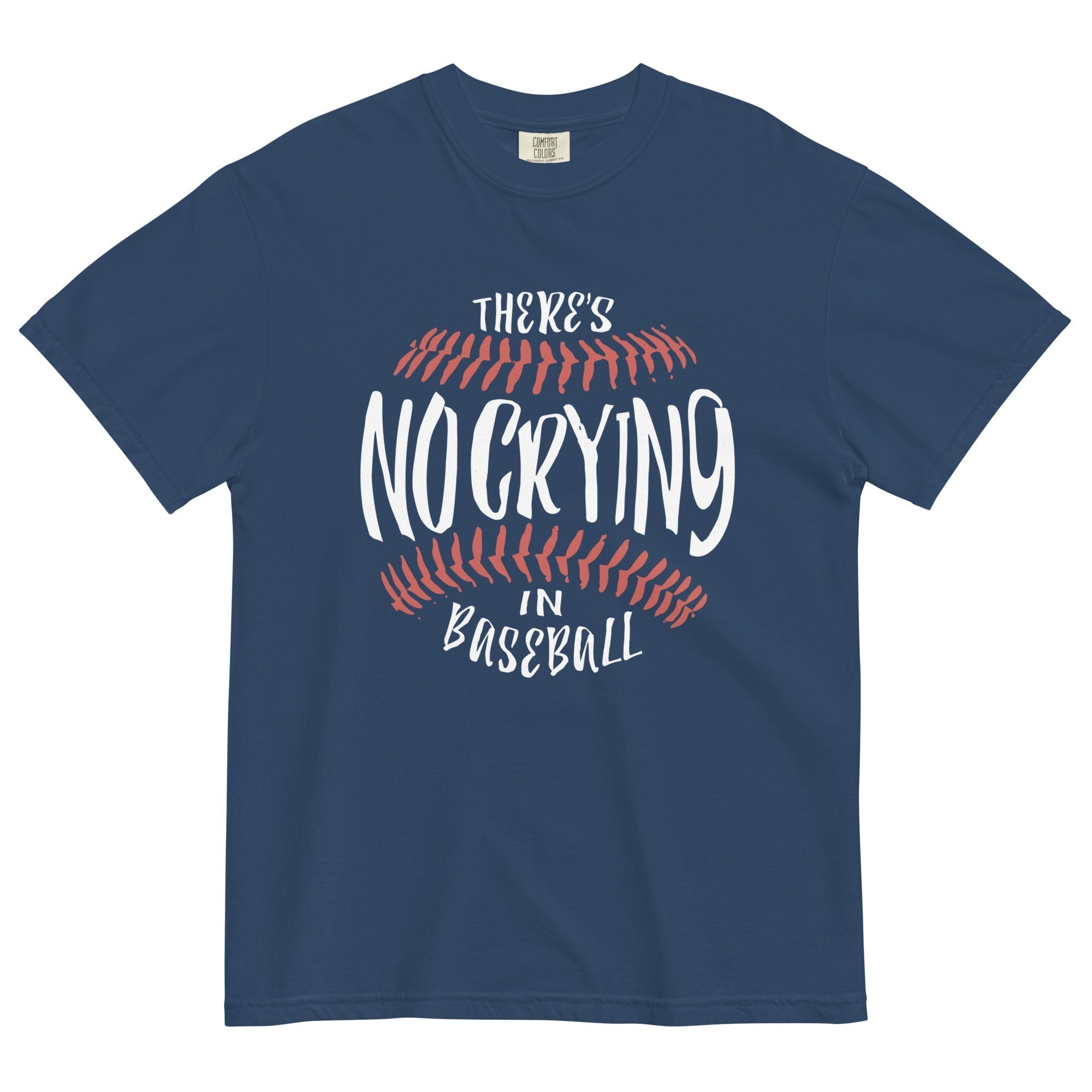 There's No Crying In Baseball Men's Relaxed Fit Tee Hoodie, Sweatshirt | CoreVibeTees.com (Image 3)