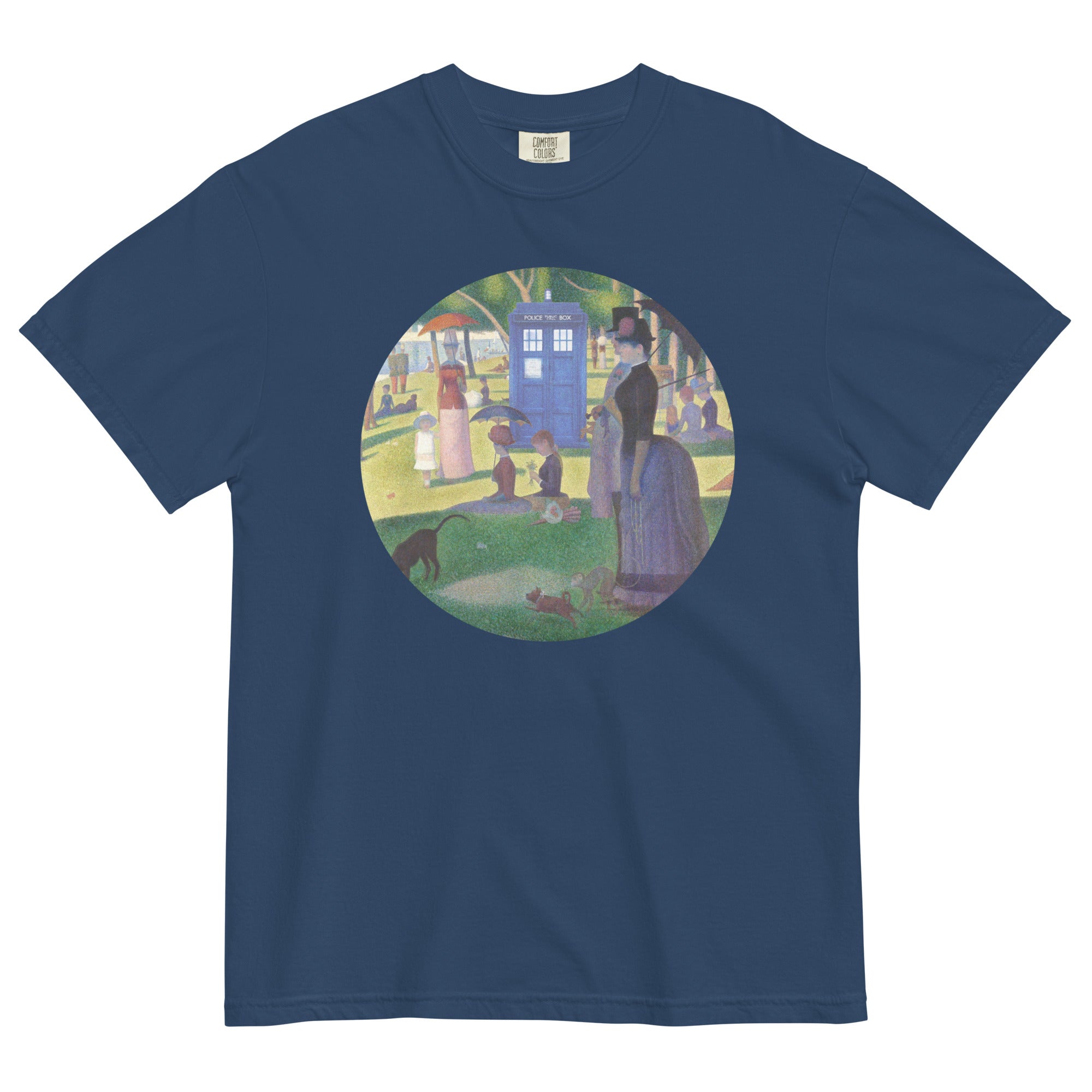 Tardis On La Grande Men's Relaxed Fit Tee Hoodie, Sweatshirt | CoreVibeTees.com (Image 1)