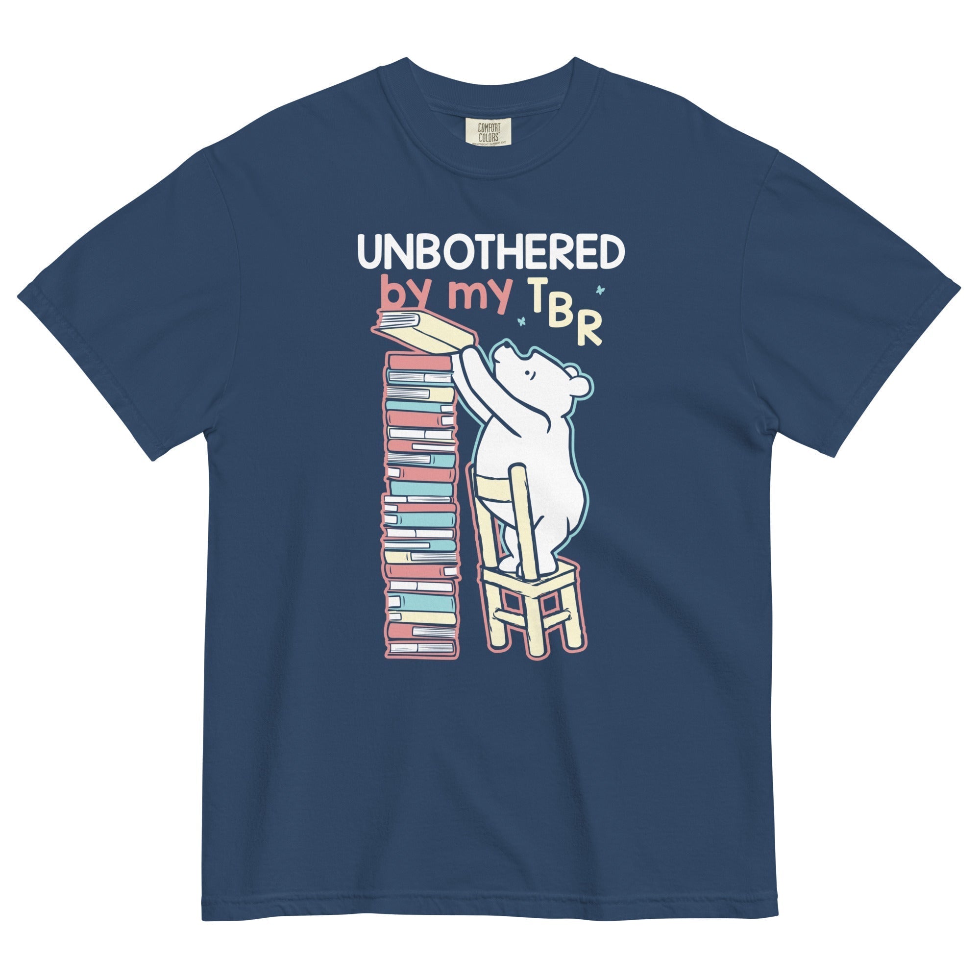 Unbothered By My TBR Men's Relaxed Fit Tee Hoodie, Sweatshirt | CoreVibeTees.com (Image 3)