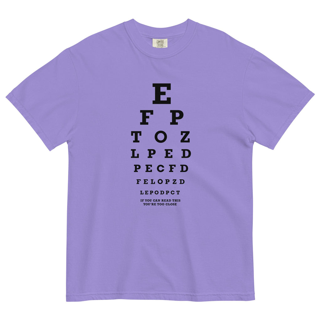 Too Close Eye Chart Men's Relaxed Fit Tee Hoodie, Sweatshirt | CoreVibeTees.com (Image 4)