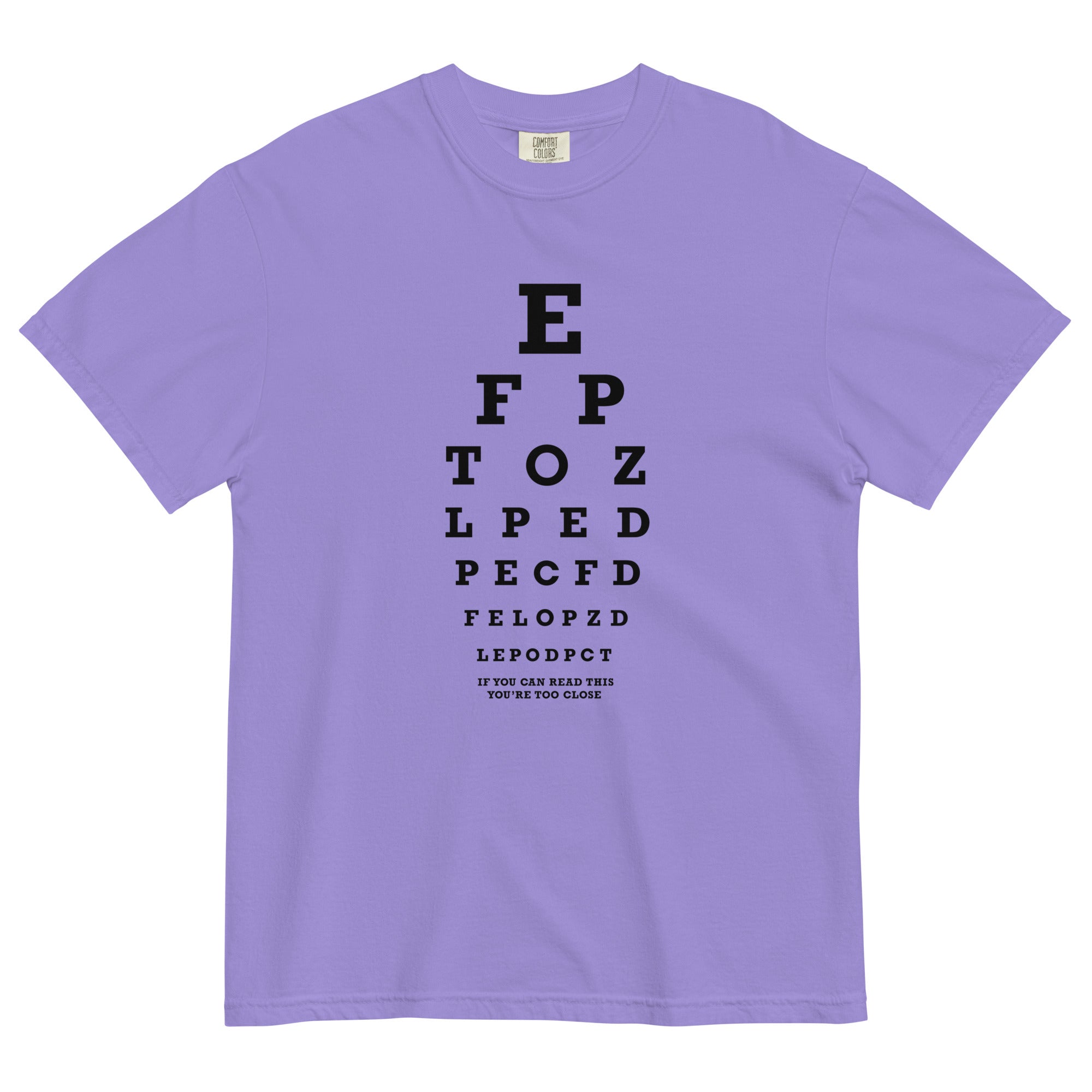 Too Close Eye Chart Men's Relaxed Fit Tee Hoodie, Sweatshirt | CoreVibeTees.com (Image 4)