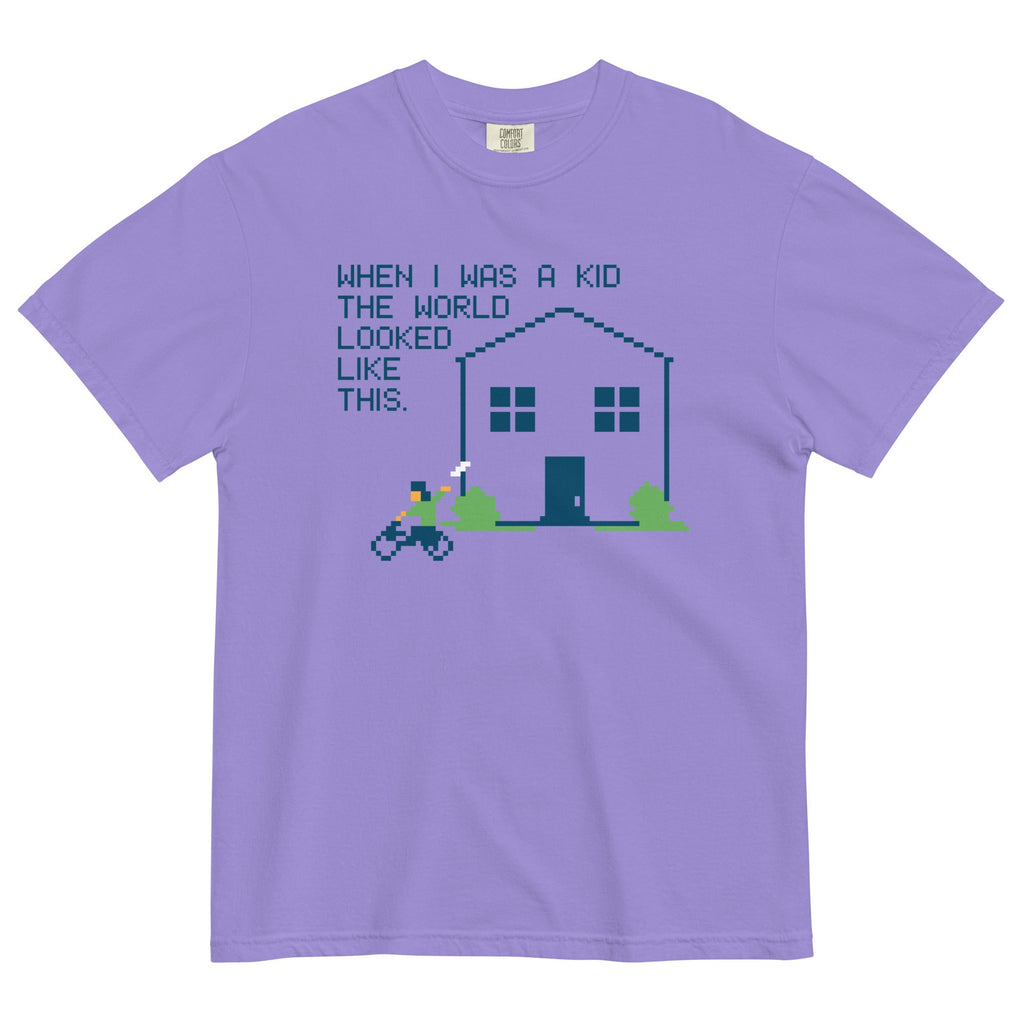 When I Was A Kid The World Men's Relaxed Fit Tee Hoodie, Sweatshirt | CoreVibeTees.com (Image 2)