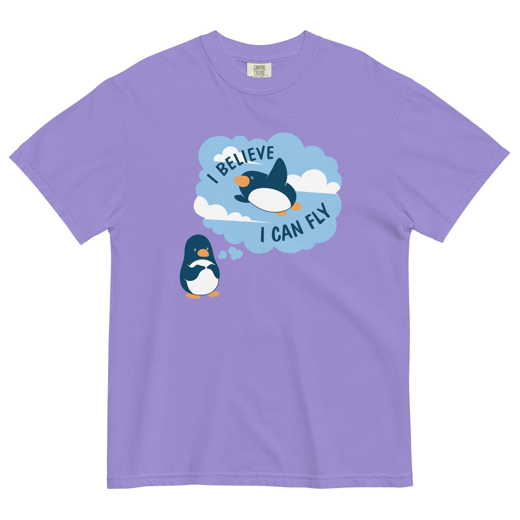 I Believe I Can Fly Men's Relaxed Fit Tee Hoodie, Sweatshirt | CoreVibeTees.com (Image 4)