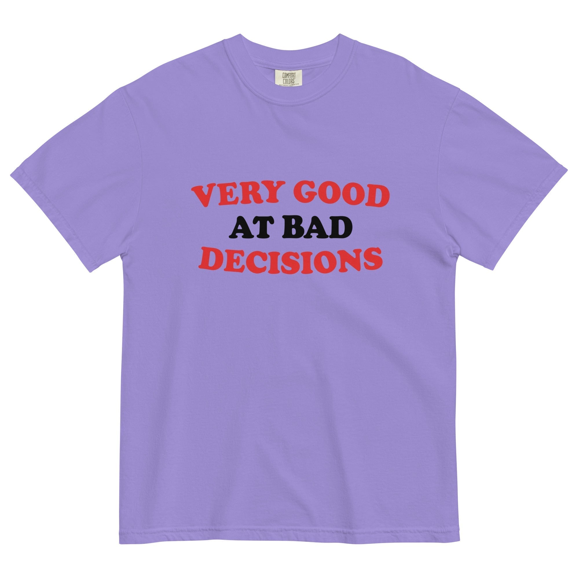 Very Good At Bad Decisions Men's Relaxed Fit Tee Hoodie, Sweatshirt | CoreVibeTees.com (Image 3)