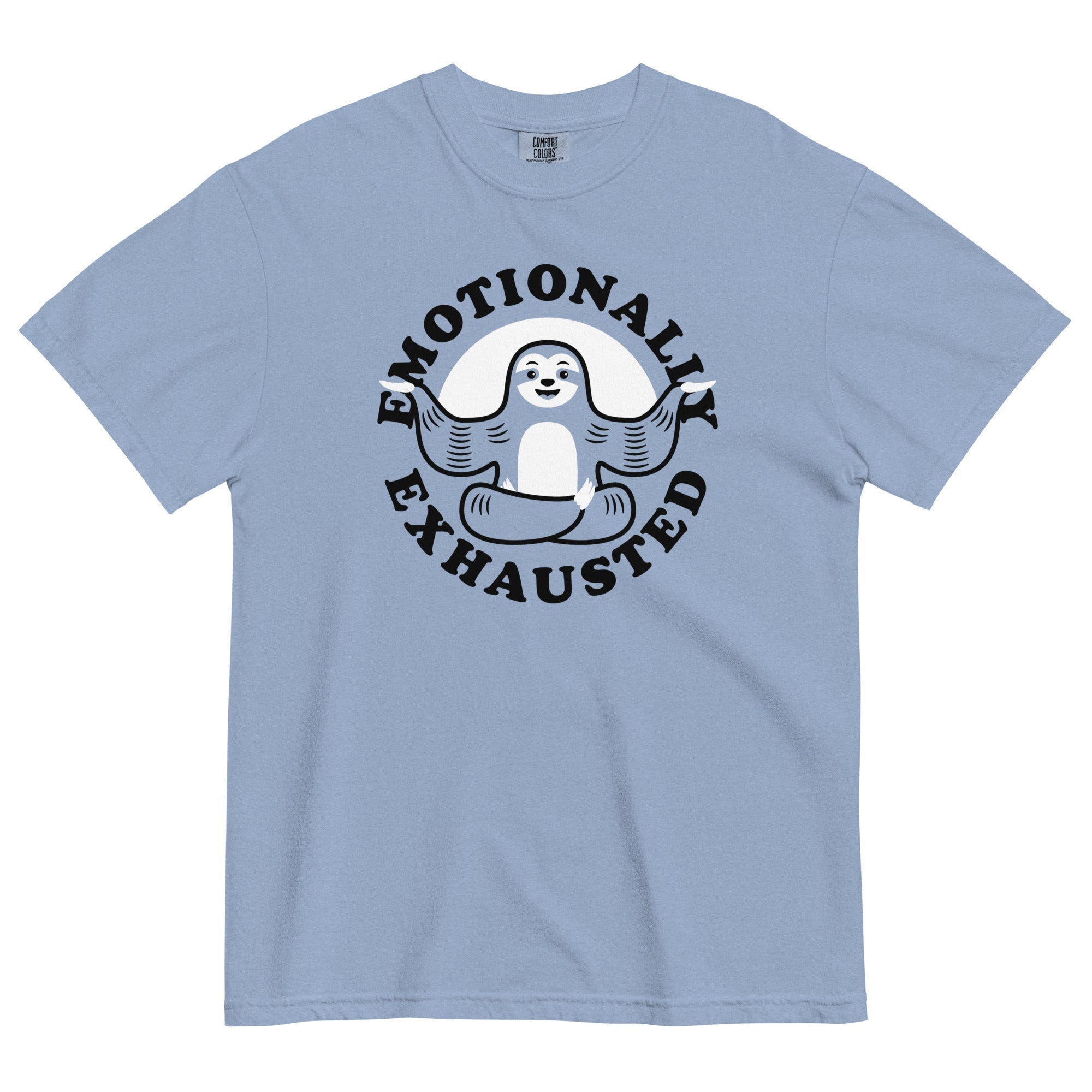 Emotionally Exhausted Men's Relaxed Fit Tee Hoodie, Sweatshirt | CoreVibeTees.com (Image 2)