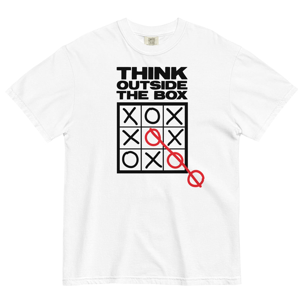 Think Outside The Box Men's Relaxed Fit Tee Hoodie, Sweatshirt | CoreVibeTees.com (Image 1)