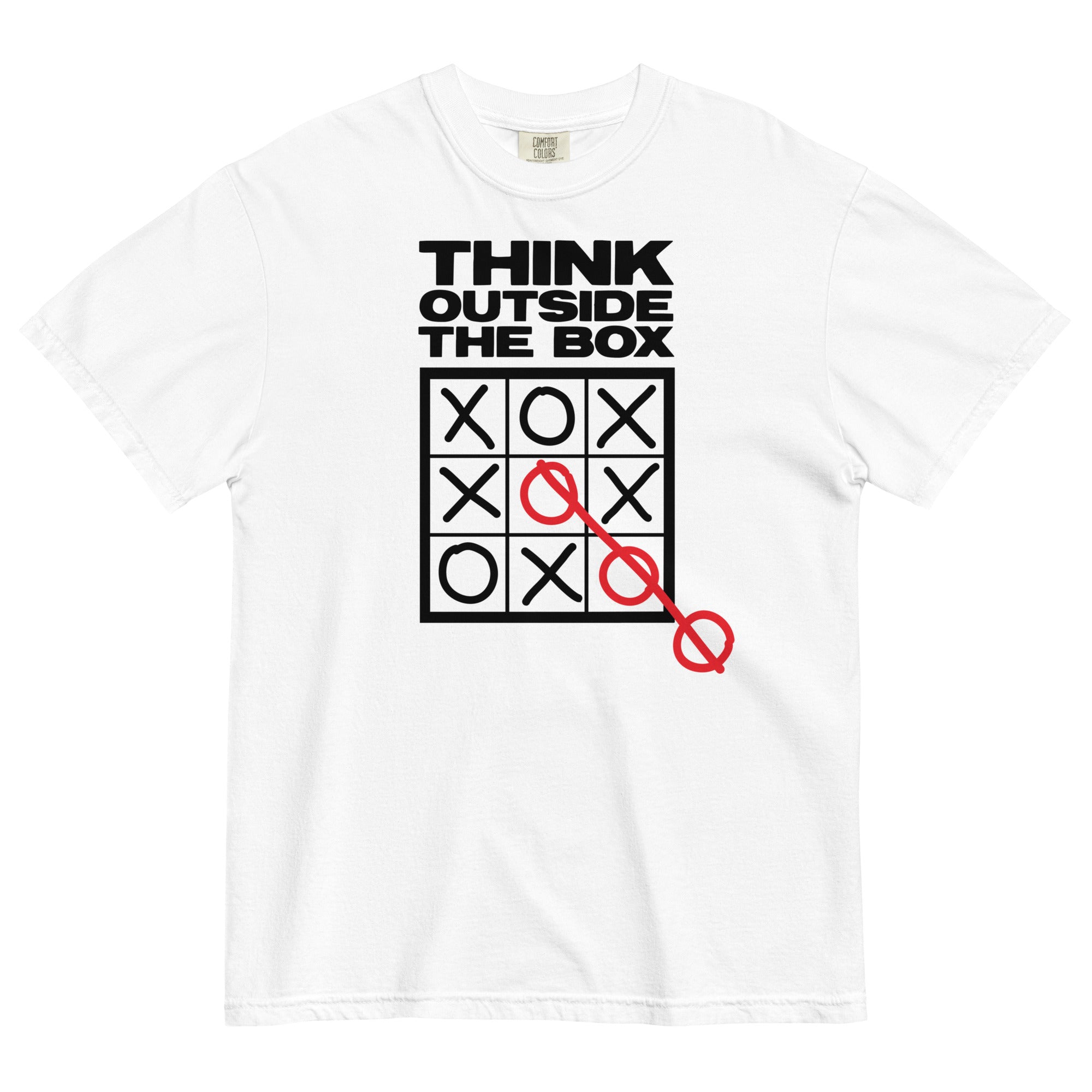 Think Outside The Box Men's Relaxed Fit Tee Hoodie, Sweatshirt | CoreVibeTees.com (Image 1)