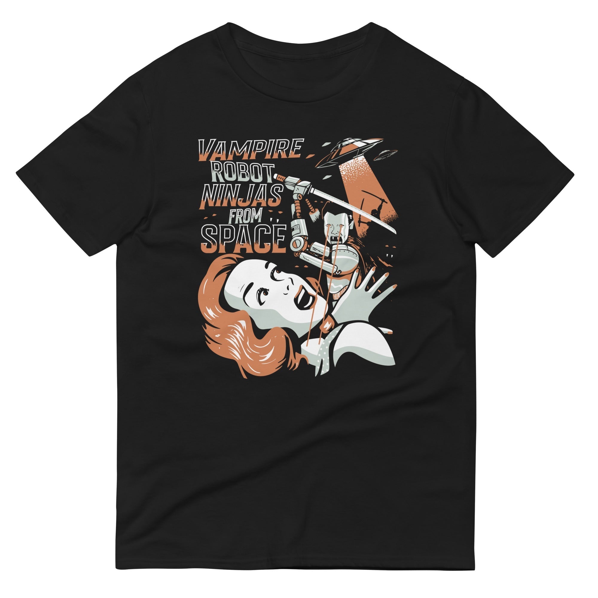 Vampire Robot Ninja From Space Men's Signature Tee Hoodie, Sweatshirt | CoreVibeTees.com (Image 1)