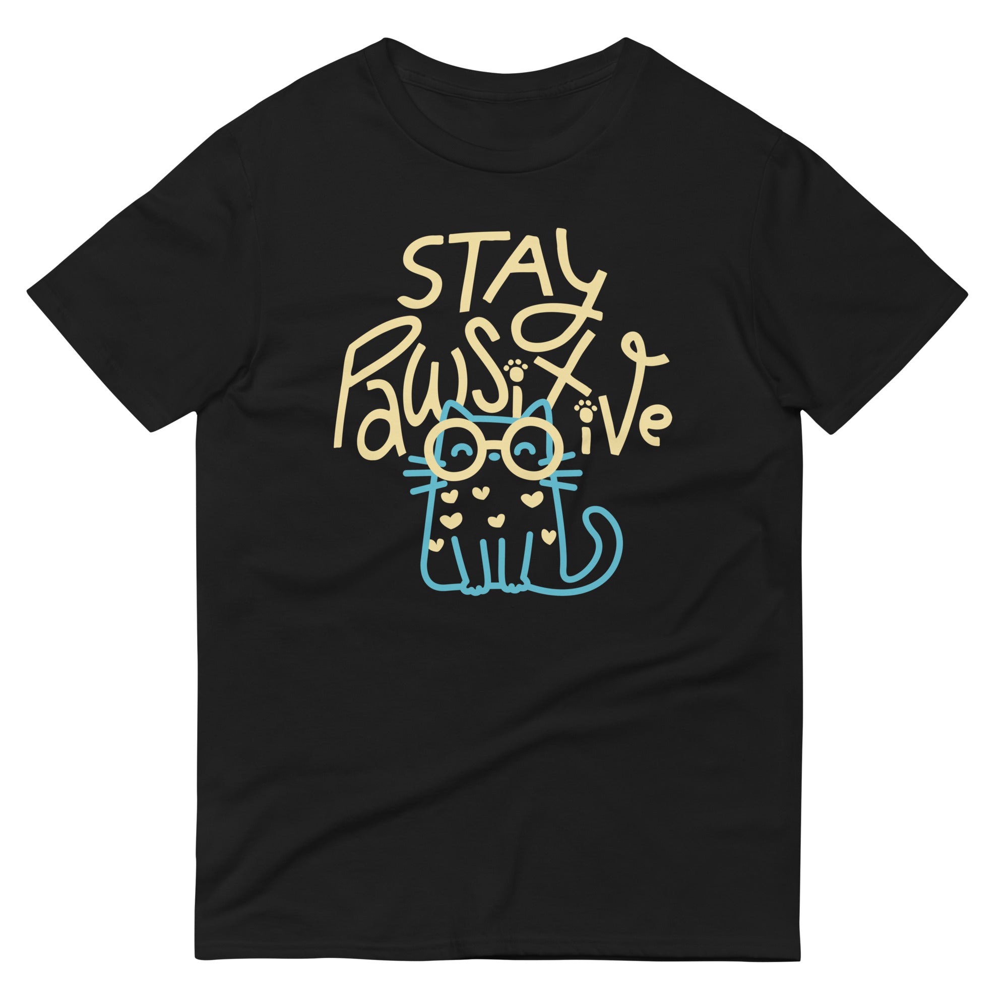 Stay Pawsitive Men's Signature Tee Hoodie, Sweatshirt | CoreVibeTees.com (Image 2)