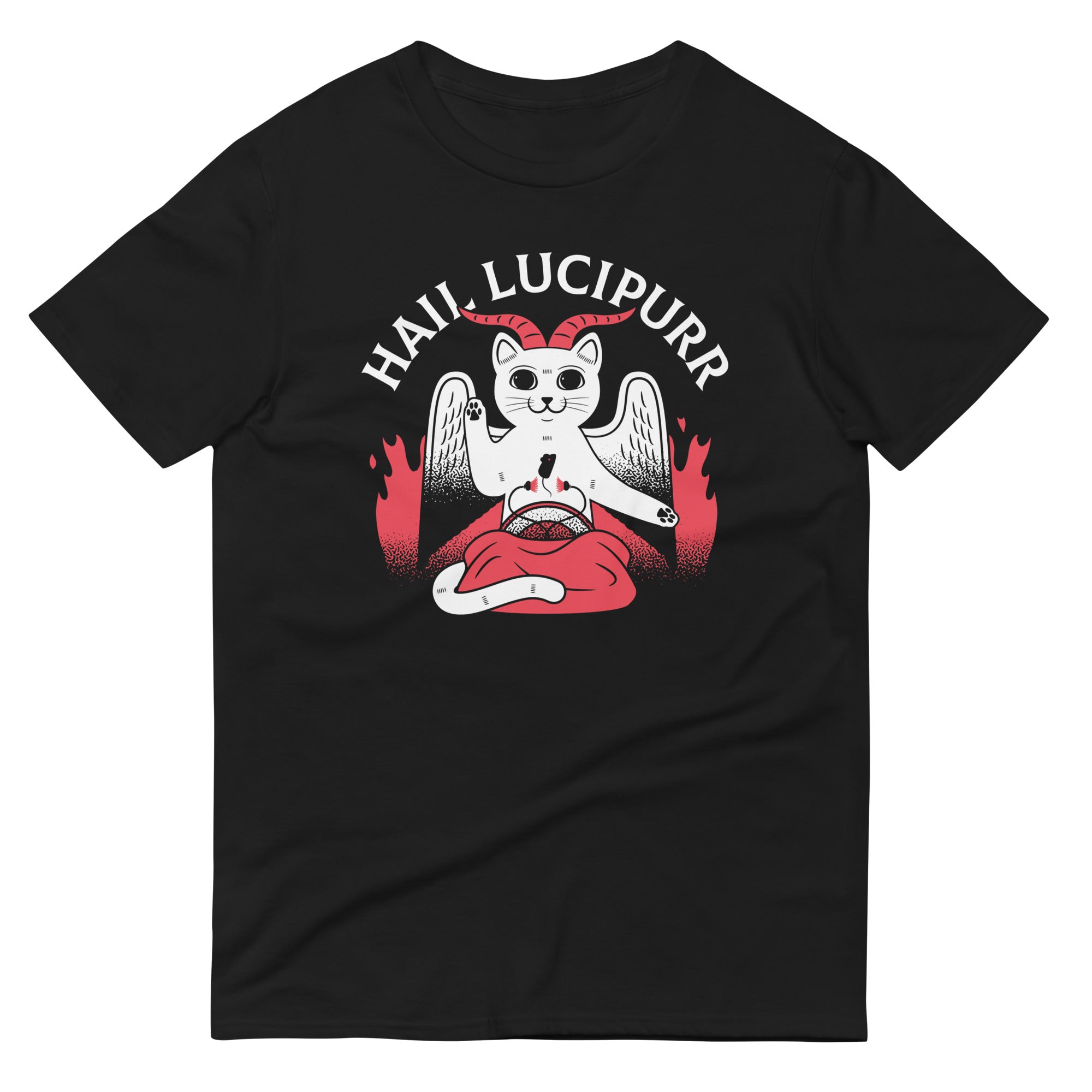 Hail Lucipurr Men's Signature Tee Hoodie, Sweatshirt | CoreVibeTees.com (Image 1)