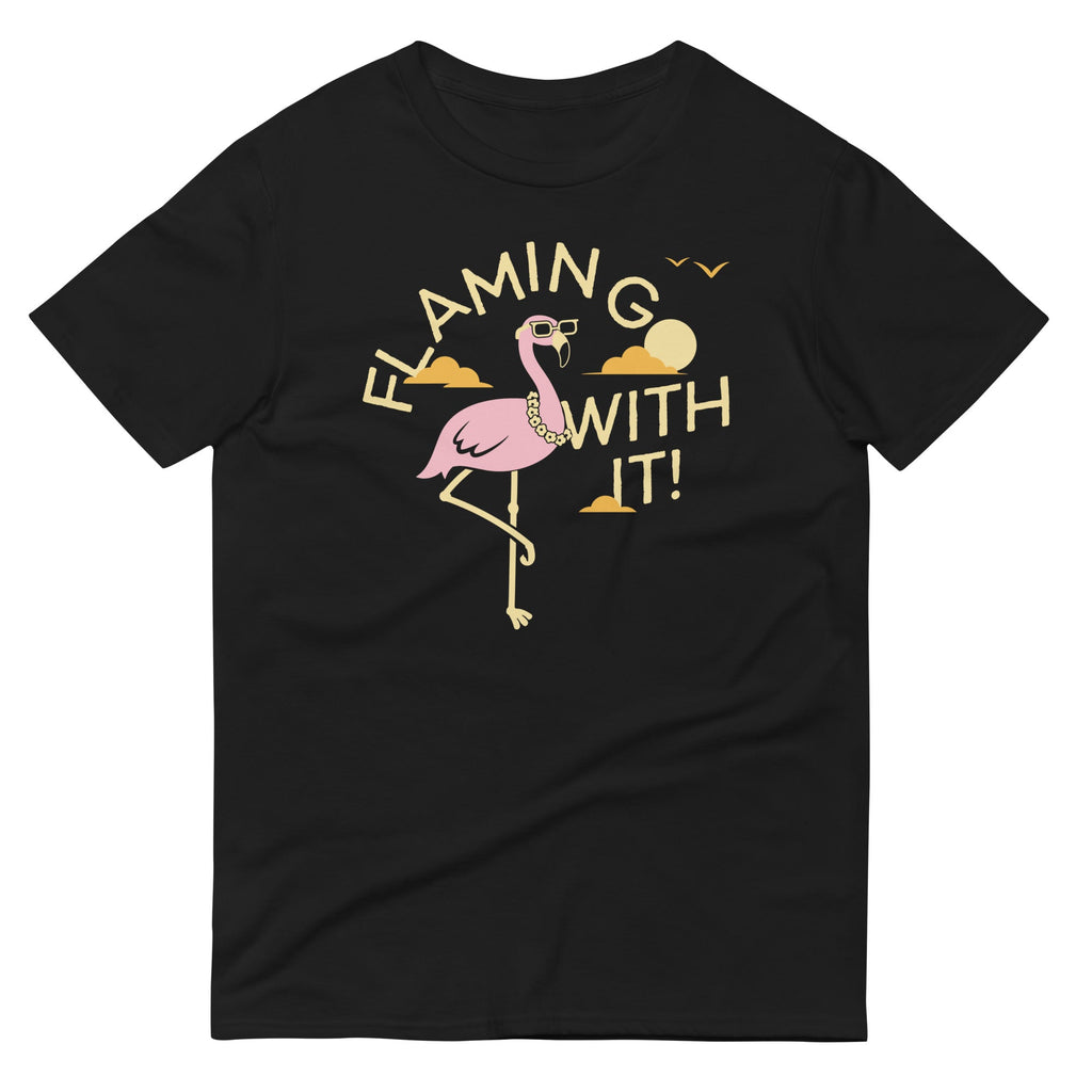 Flamingo With It Men's Signature Tee Hoodie, Sweatshirt | CoreVibeTees.com (Image 2)