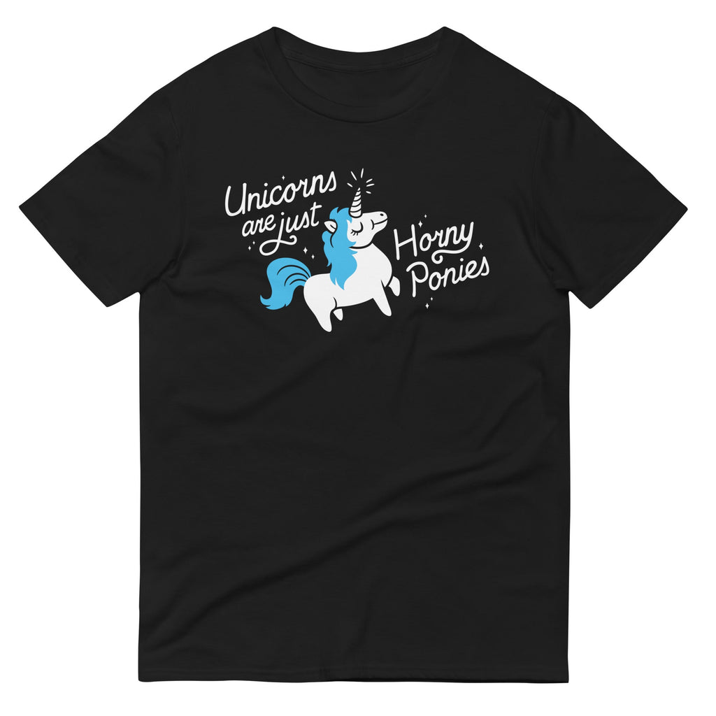 Unicorns Are Just Horny Ponies Men's Signature Tee Hoodie, Sweatshirt | CoreVibeTees.com (Image 2)
