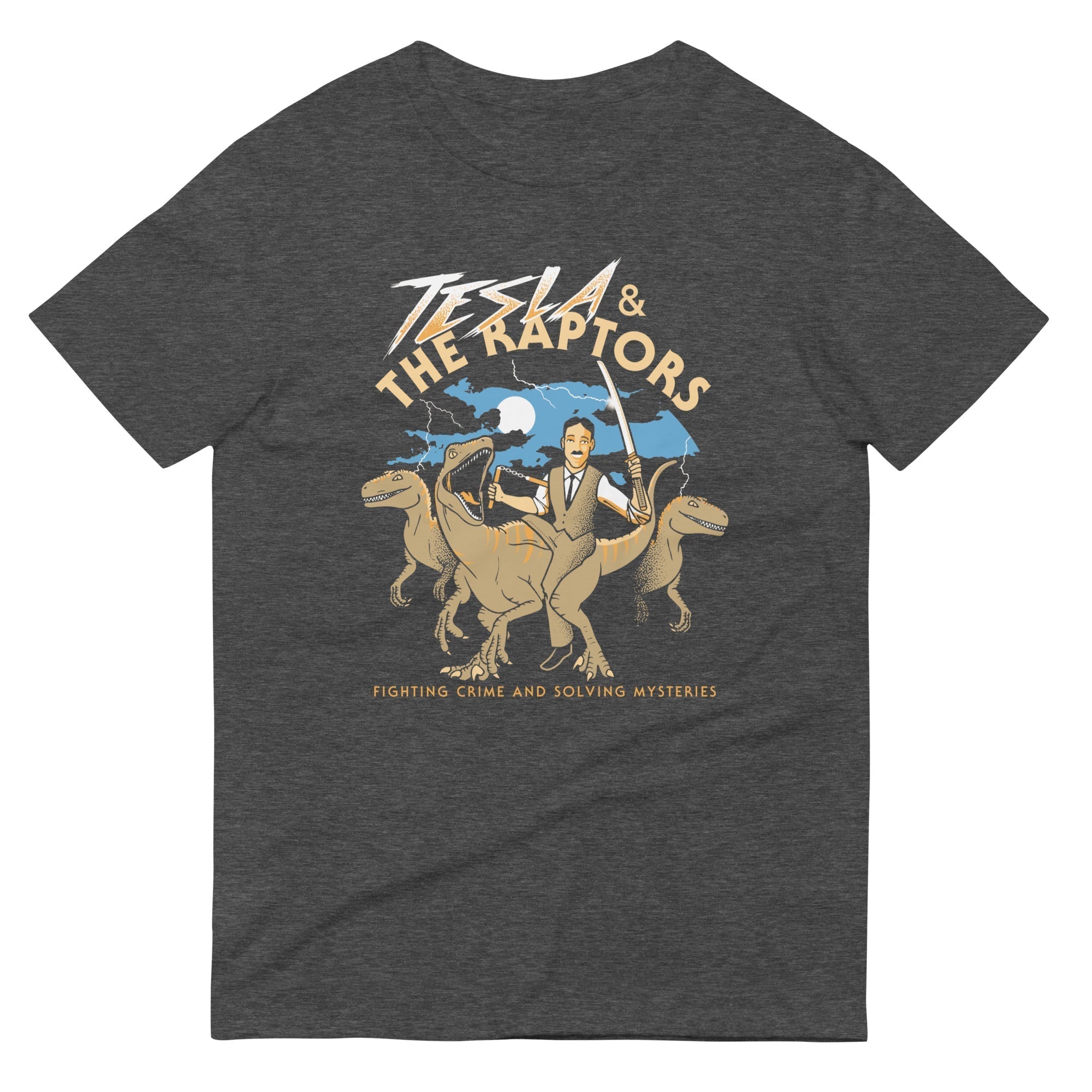 Tesla & The Raptors Men's Signature Tee Hoodie, Sweatshirt | CoreVibeTees.com (Image 3)