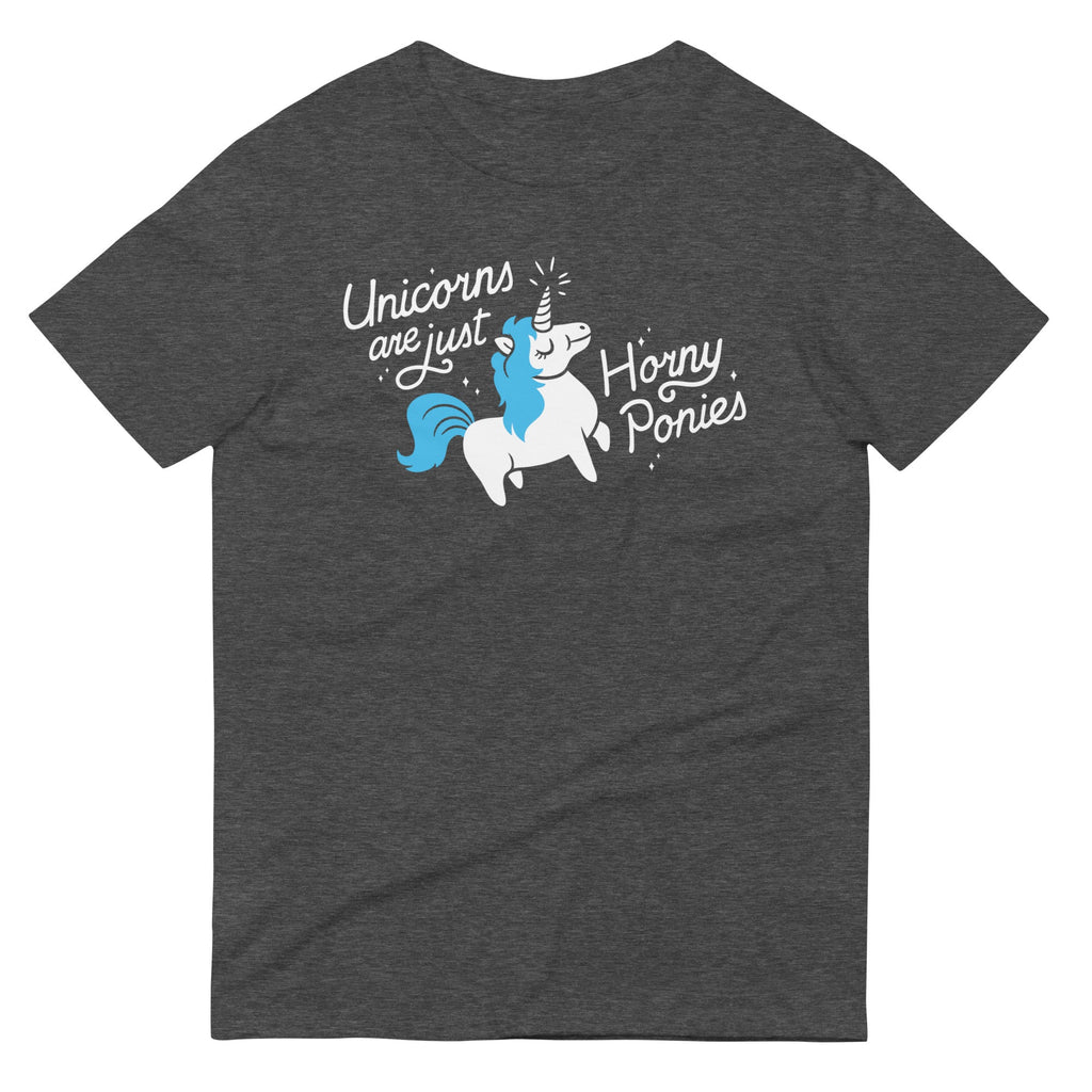 Unicorns Are Just Horny Ponies Men's Signature Tee Hoodie, Sweatshirt | CoreVibeTees.com (Image 3)