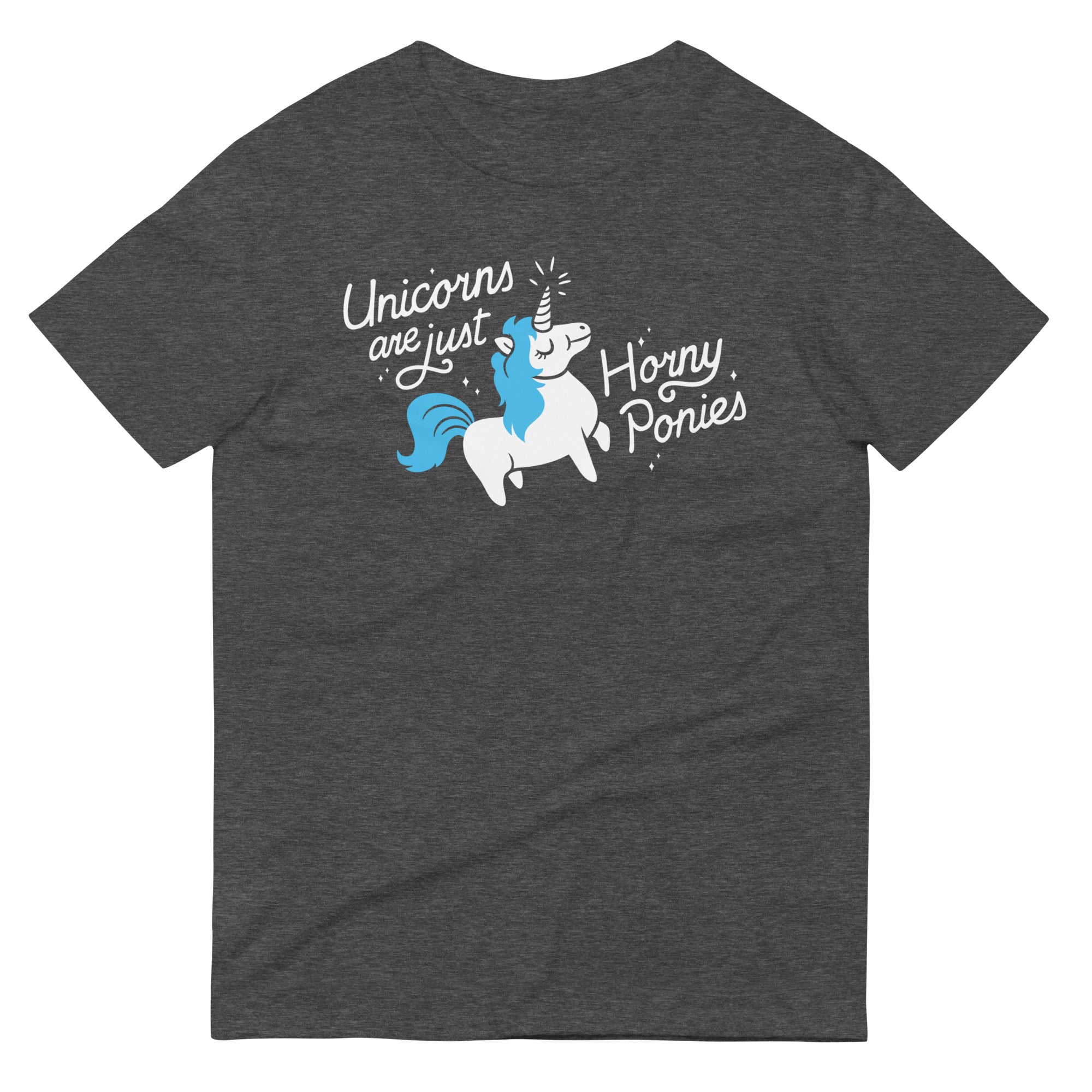 Unicorns Are Just Horny Ponies Men's Signature Tee Hoodie, Sweatshirt | CoreVibeTees.com (Image 3)
