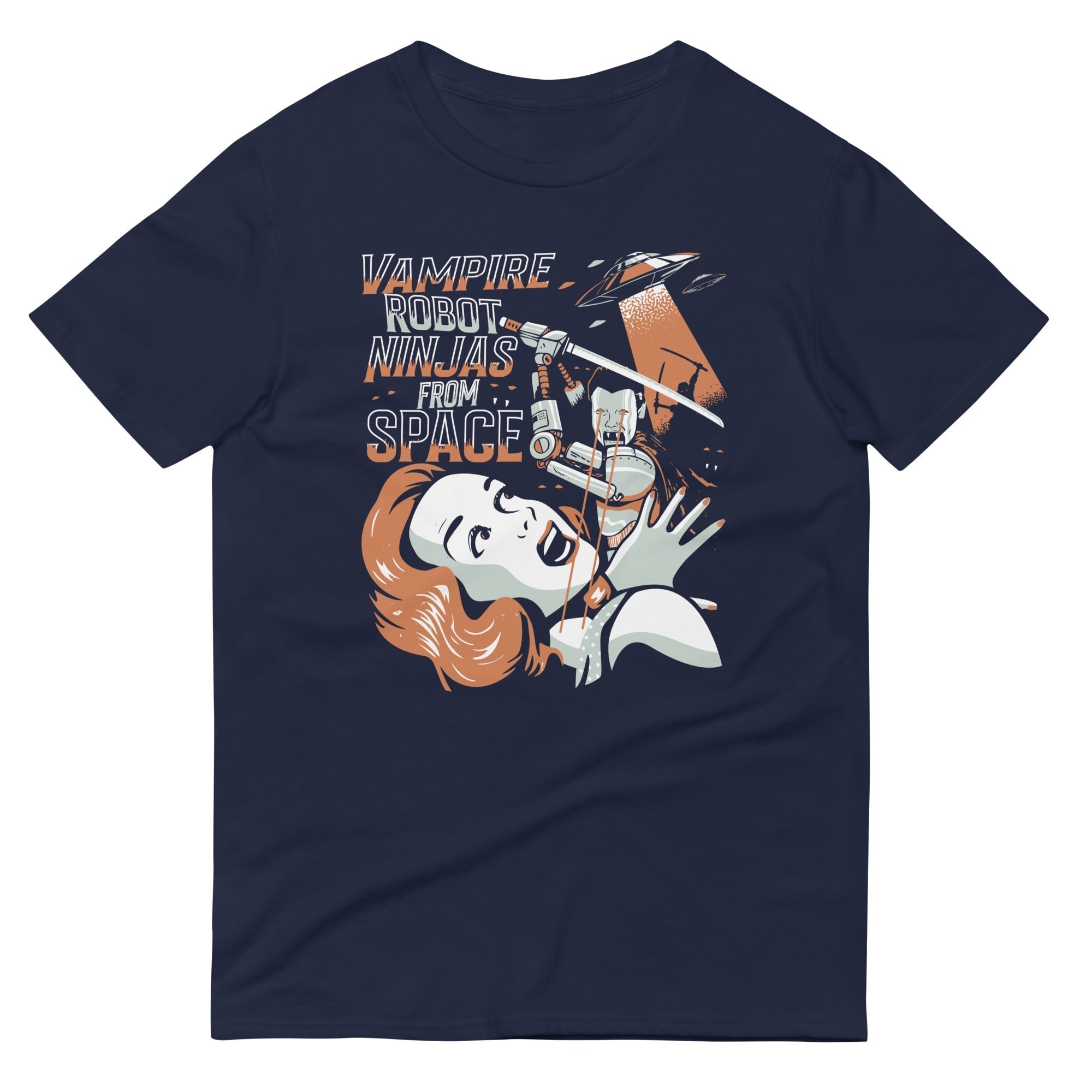 Vampire Robot Ninja From Space Men's Signature Tee Hoodie, Sweatshirt | CoreVibeTees.com (Image 2)