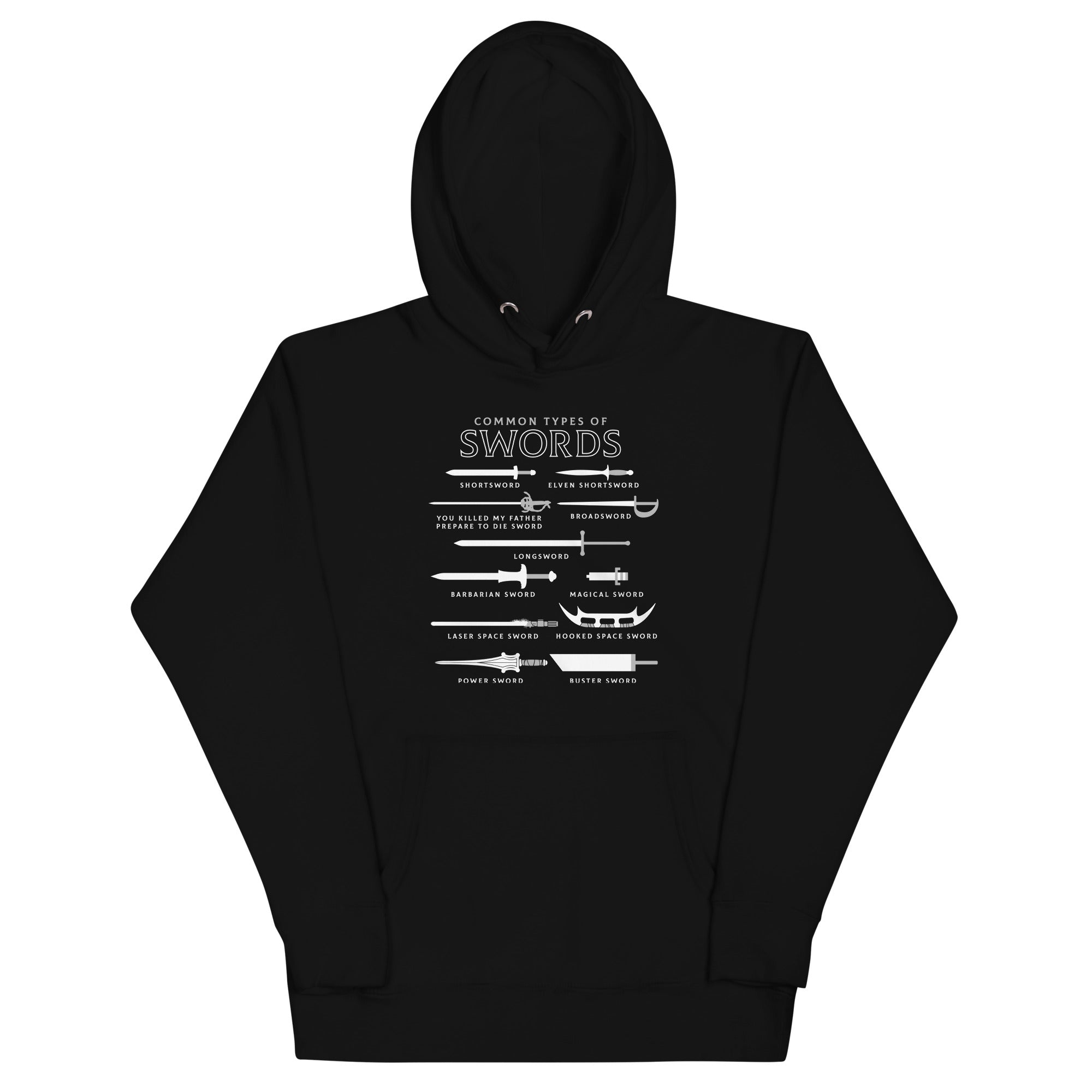 Common Types Of Swords Unisex Hoodie T-Shirts, Sweatshirt | CoreVibeTees.com (Image 2)