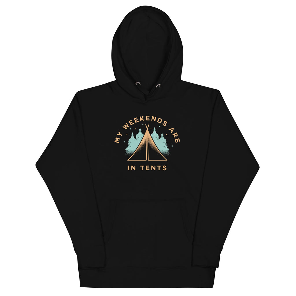 My Weekends Are In Tents Unisex Hoodie T-Shirts, Sweatshirt | CoreVibeTees.com (Image 2)