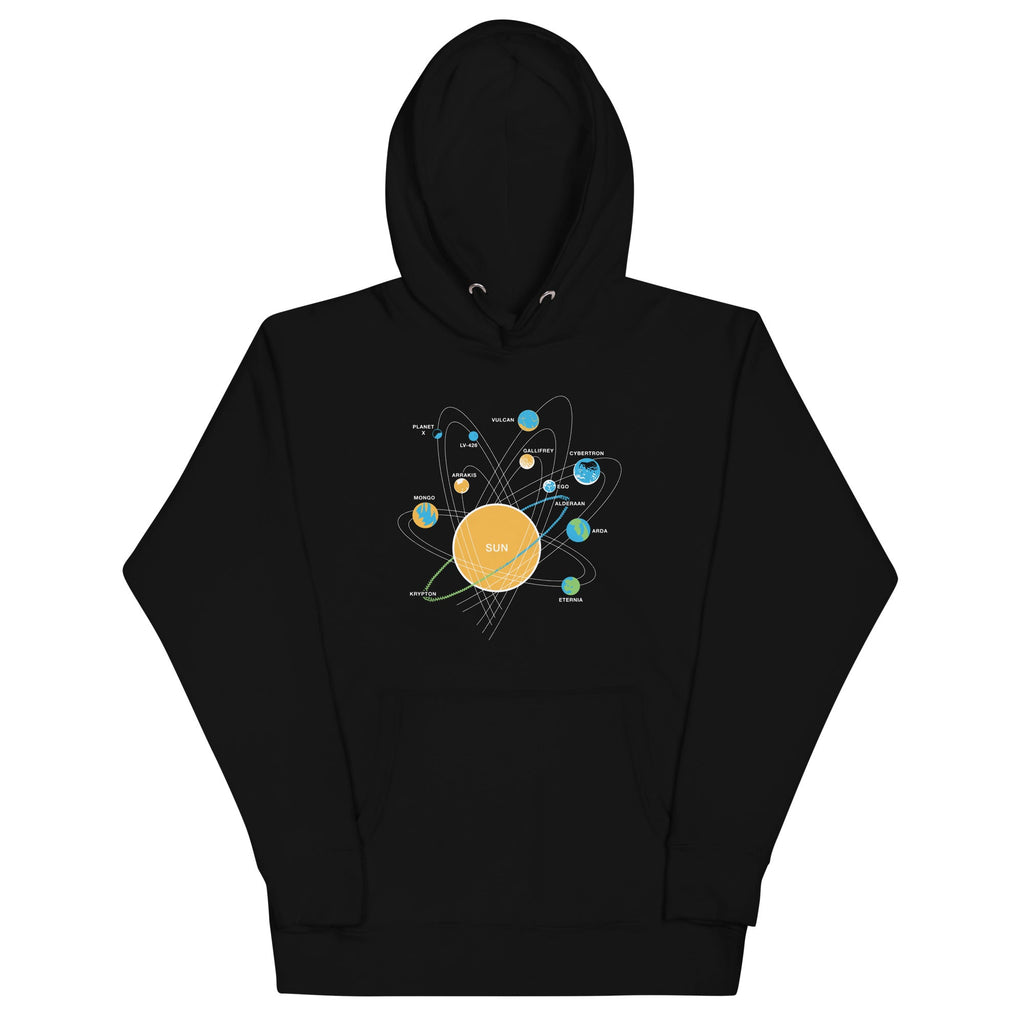 Solar System Unisex Hoodie T-Shirts, Sweatshirt | CoreVibeTees.com (Image 1)