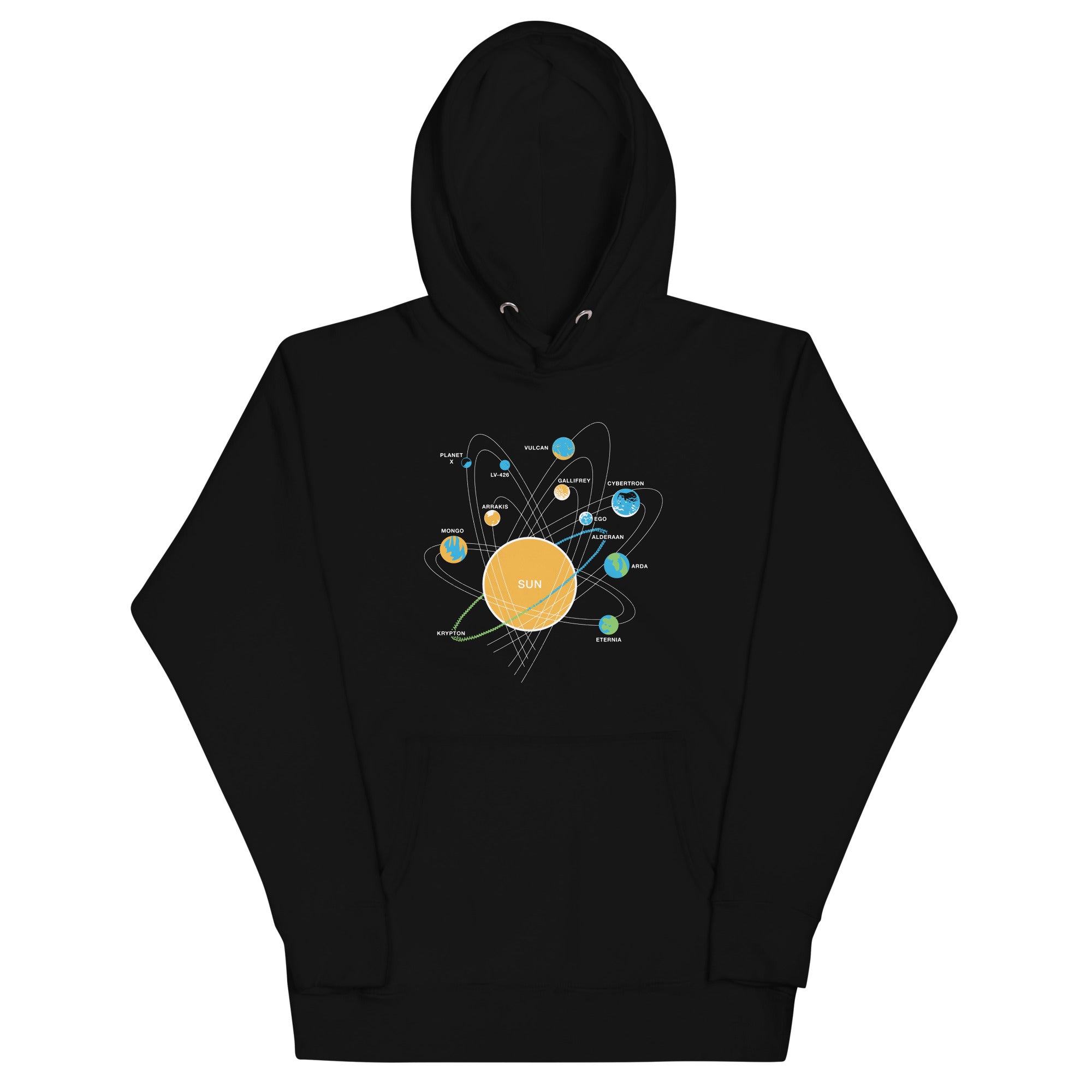 Solar System Unisex Hoodie T-Shirts, Sweatshirt | CoreVibeTees.com (Image 1)
