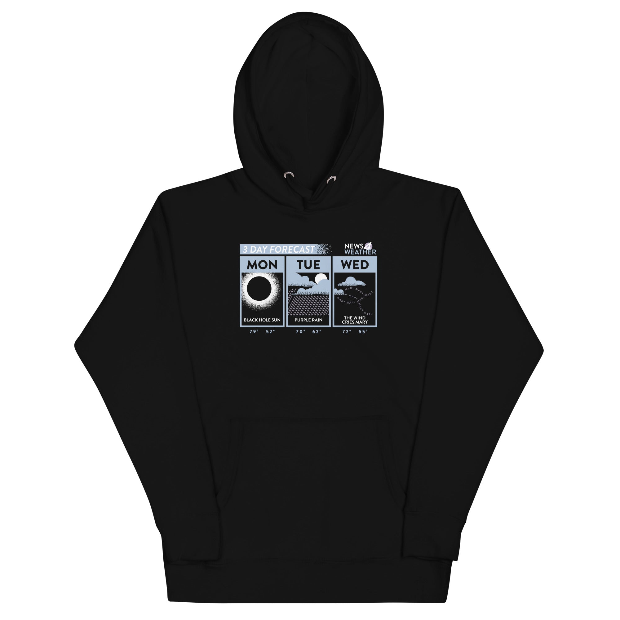 3 Day Forecast Unisex Hoodie T-Shirts, Sweatshirt | CoreVibeTees.com (Image 1)