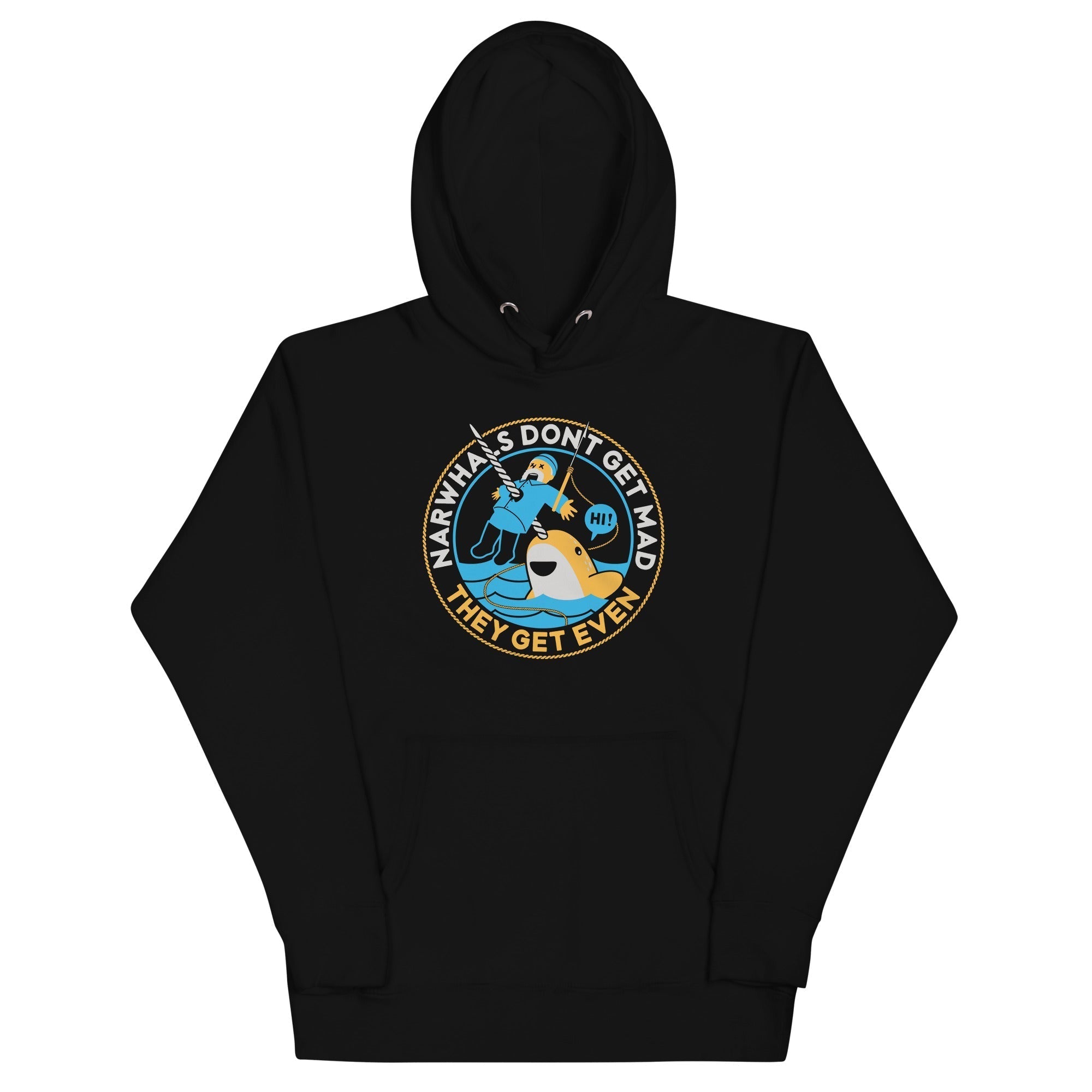 Narwhals Don't Get Mad Unisex Hoodie T-Shirts, Sweatshirt | CoreVibeTees.com (Image 2)