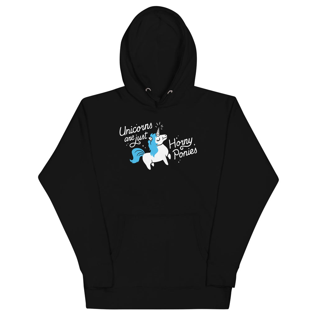 Unicorns Are Just Horny Ponies Unisex Hoodie T-Shirts, Sweatshirt | CoreVibeTees.com (Image 2)