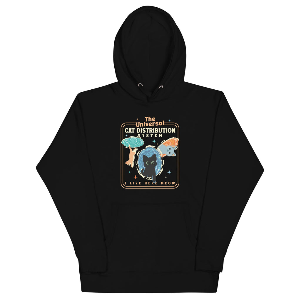 The Universal Cat Distribution System Unisex Hoodie T-Shirts, Sweatshirt | CoreVibeTees.com (Image 1)